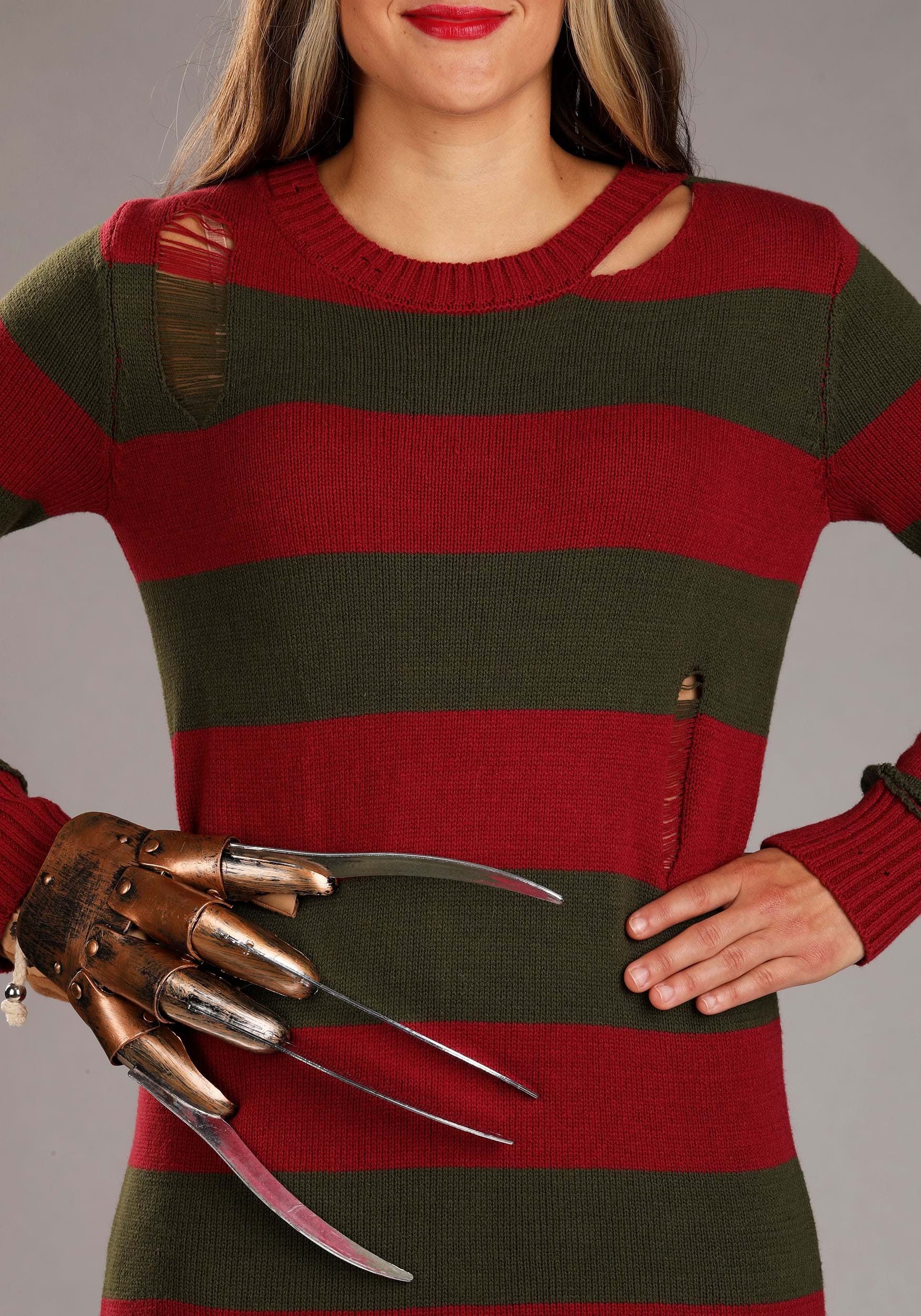 Distressed Nightmare on Elm Street Sweater Dress for Women 6 Distressed Nightmare on Elm Street Sweater Dress for Women