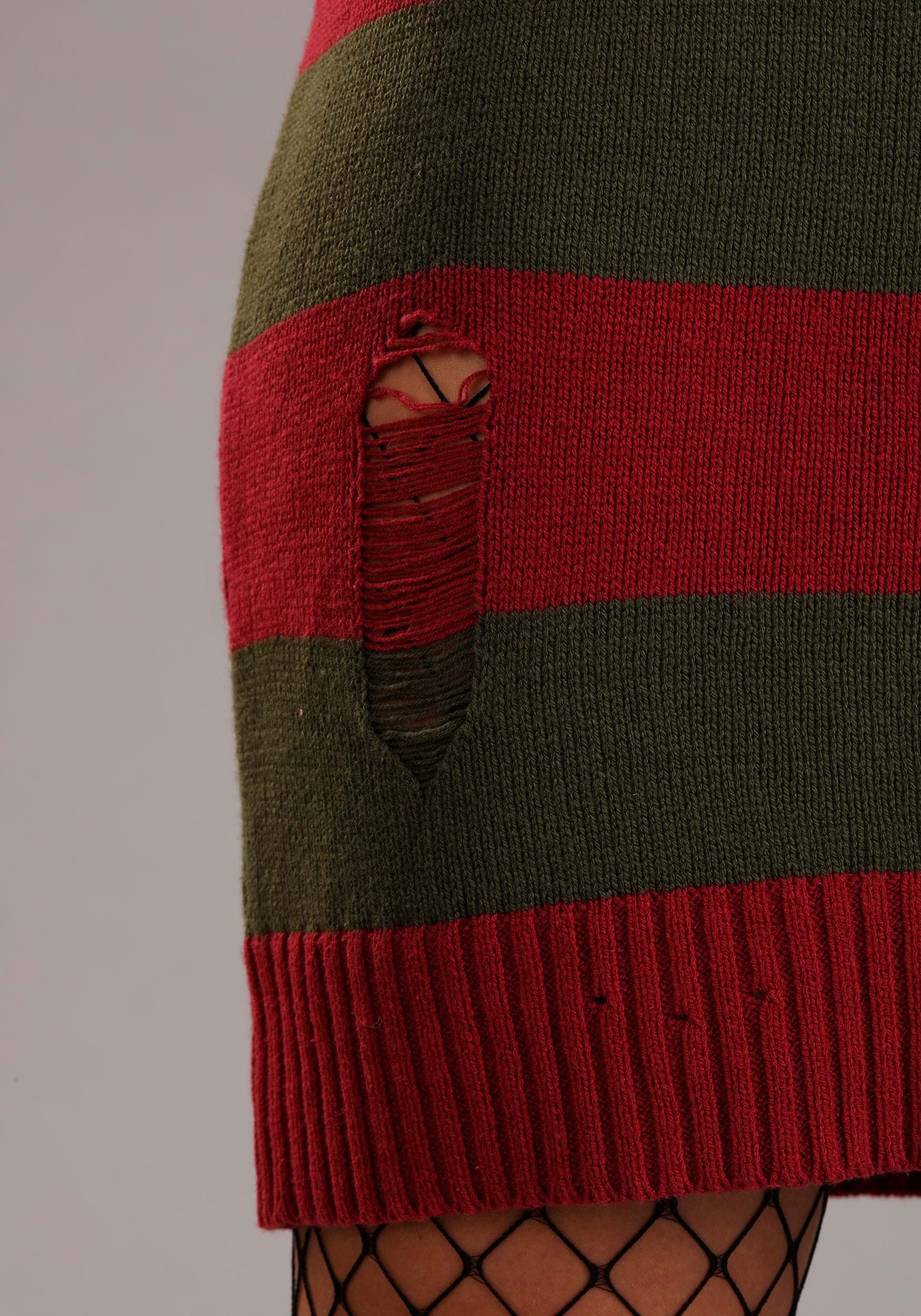 Distressed Nightmare on Elm Street Sweater Dress for Women 8 Distressed Nightmare on Elm Street Sweater Dress for Women