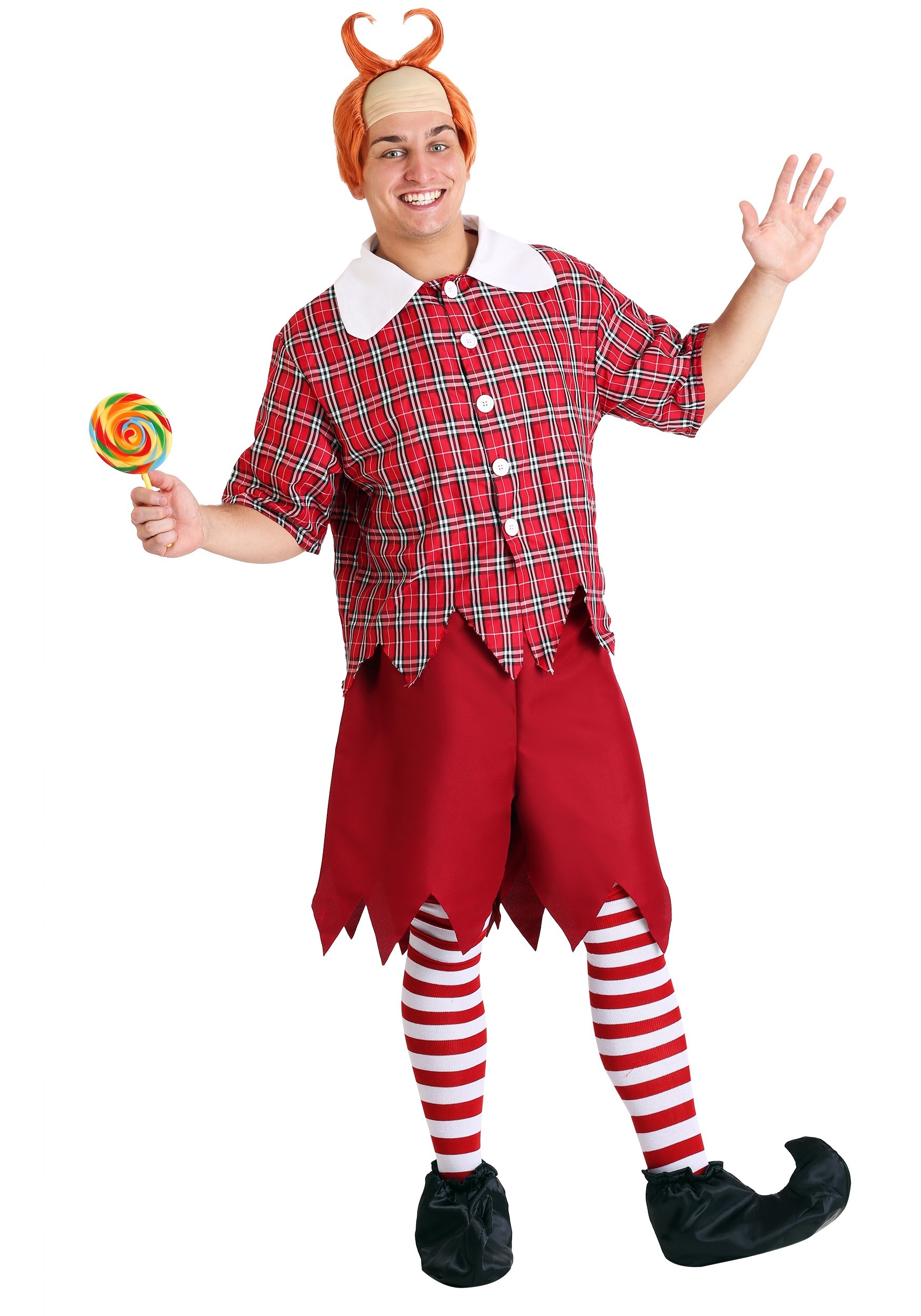 Plus Size Red Munchkin Costume for Men