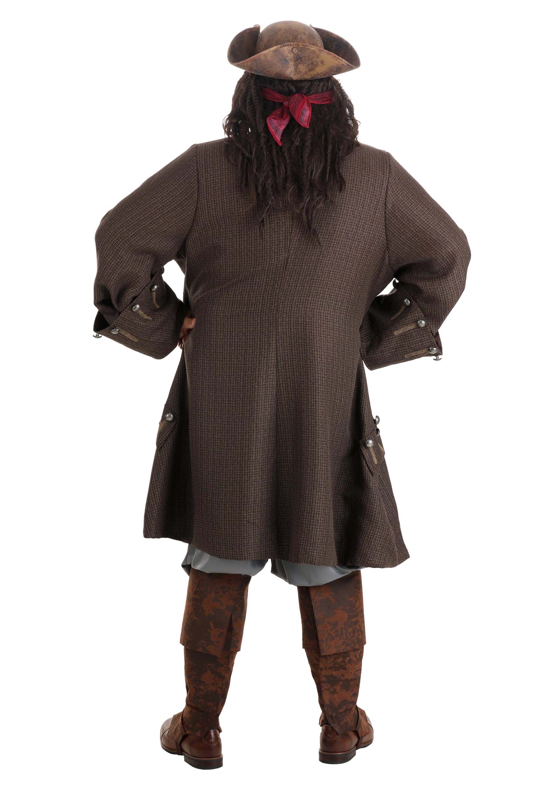 Jack Sparrow Pirate Costume for Plus Size Men from Disney's Pirates of the Caribbean 3 Jack Sparrow Pirate Costume for Plus Size Men from Disney's Pirates of the Caribbean