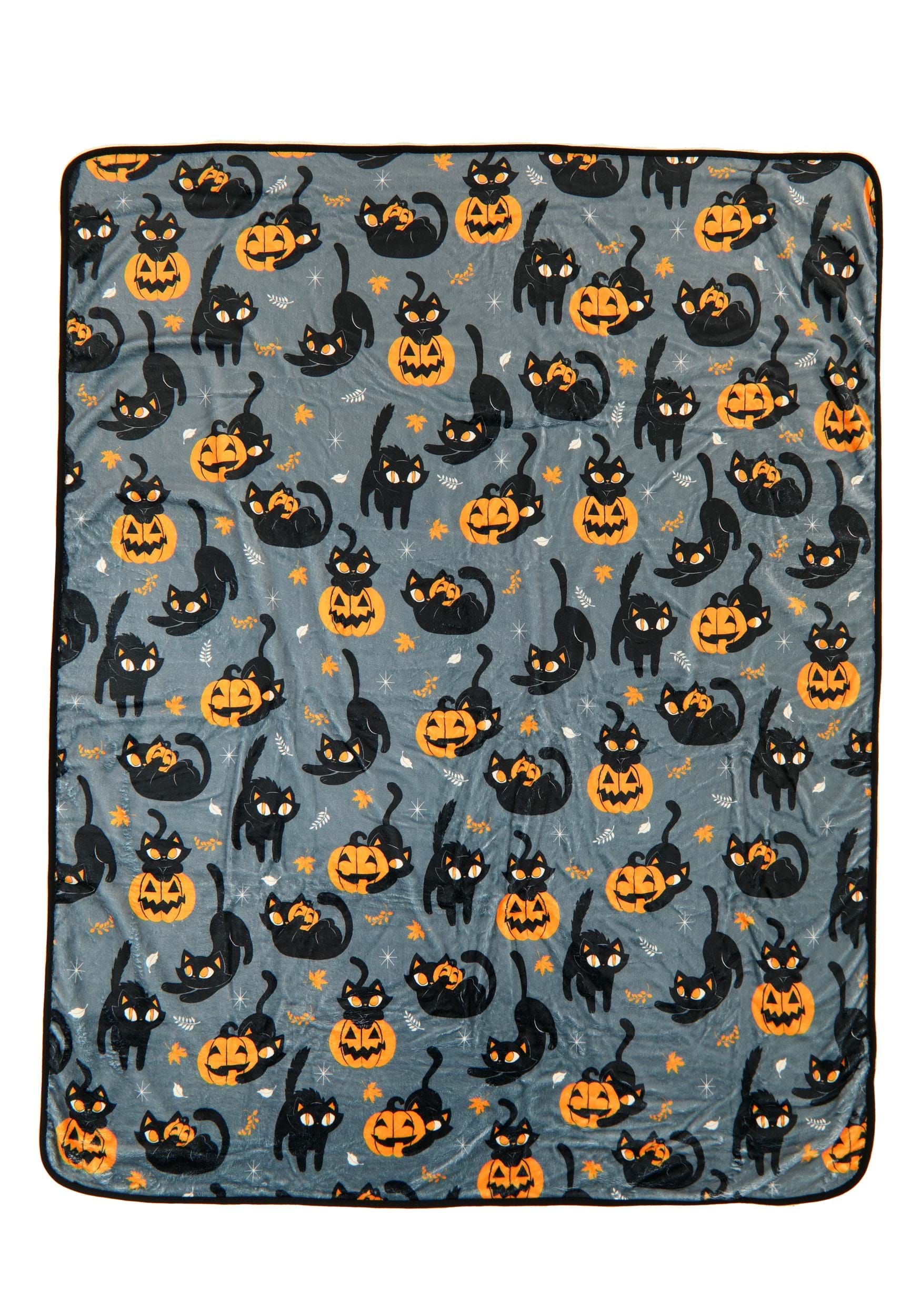 Quirky Black Kitty Cozy Blanket Throw