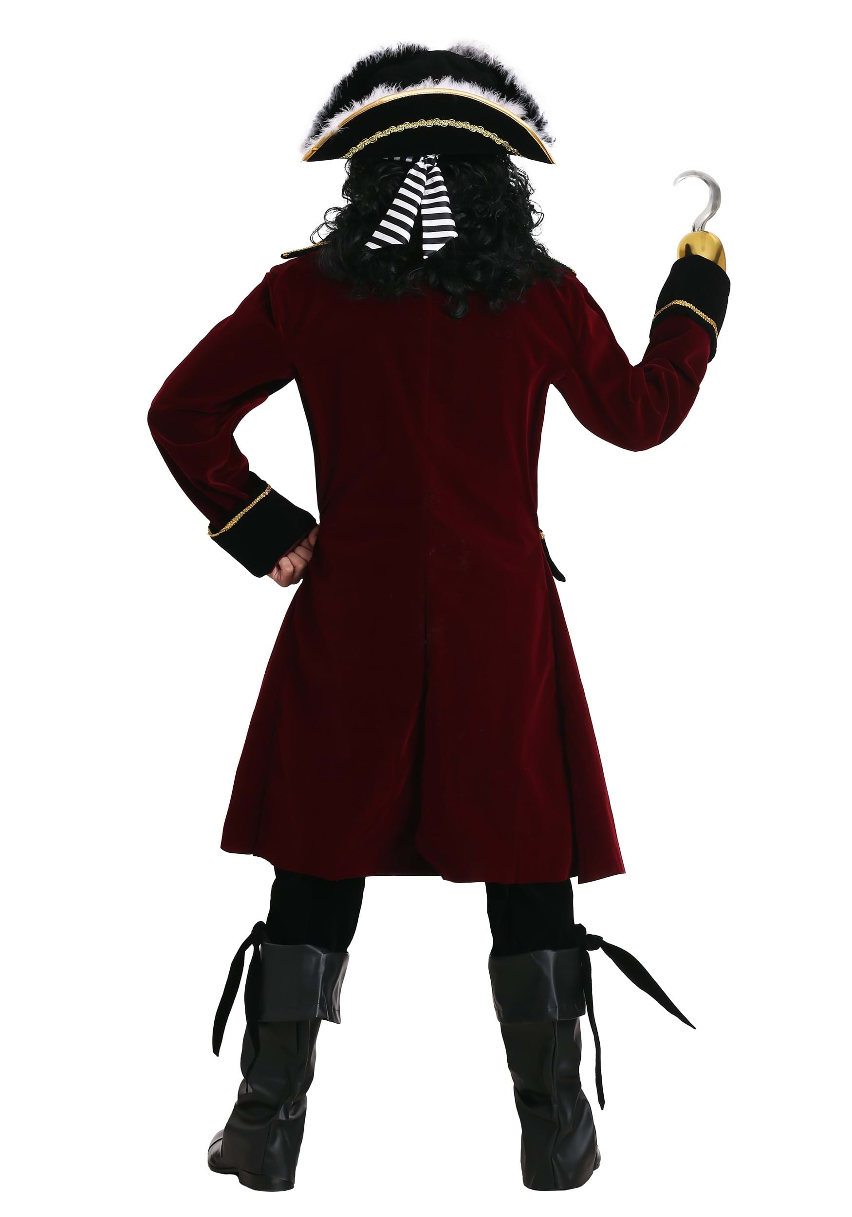 Plus Size Deluxe Captain Hook Costume for Men 13 Plus Size Deluxe Captain Hook Costume for Men