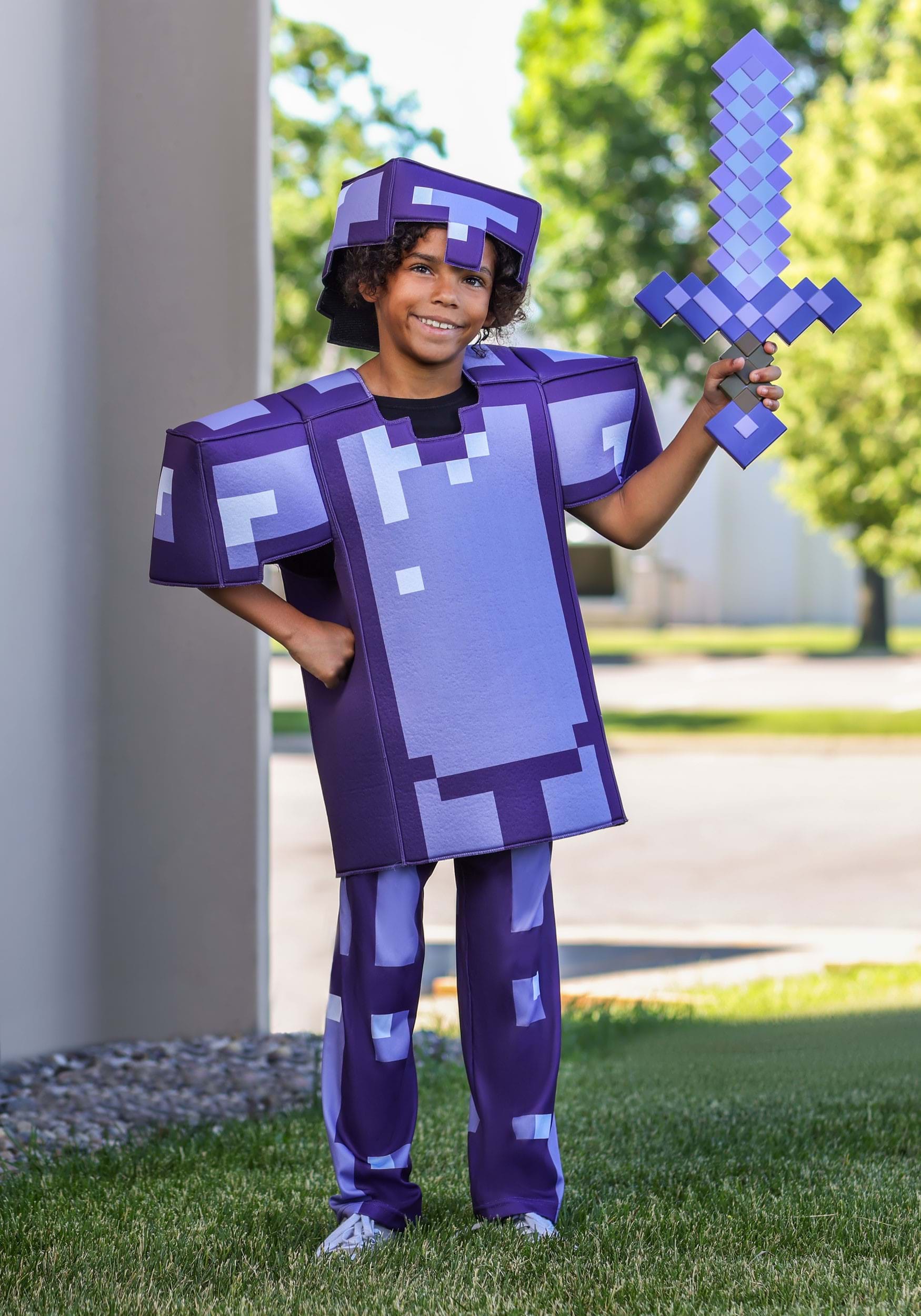 Minecraft Enchanted Gold Purple Sword