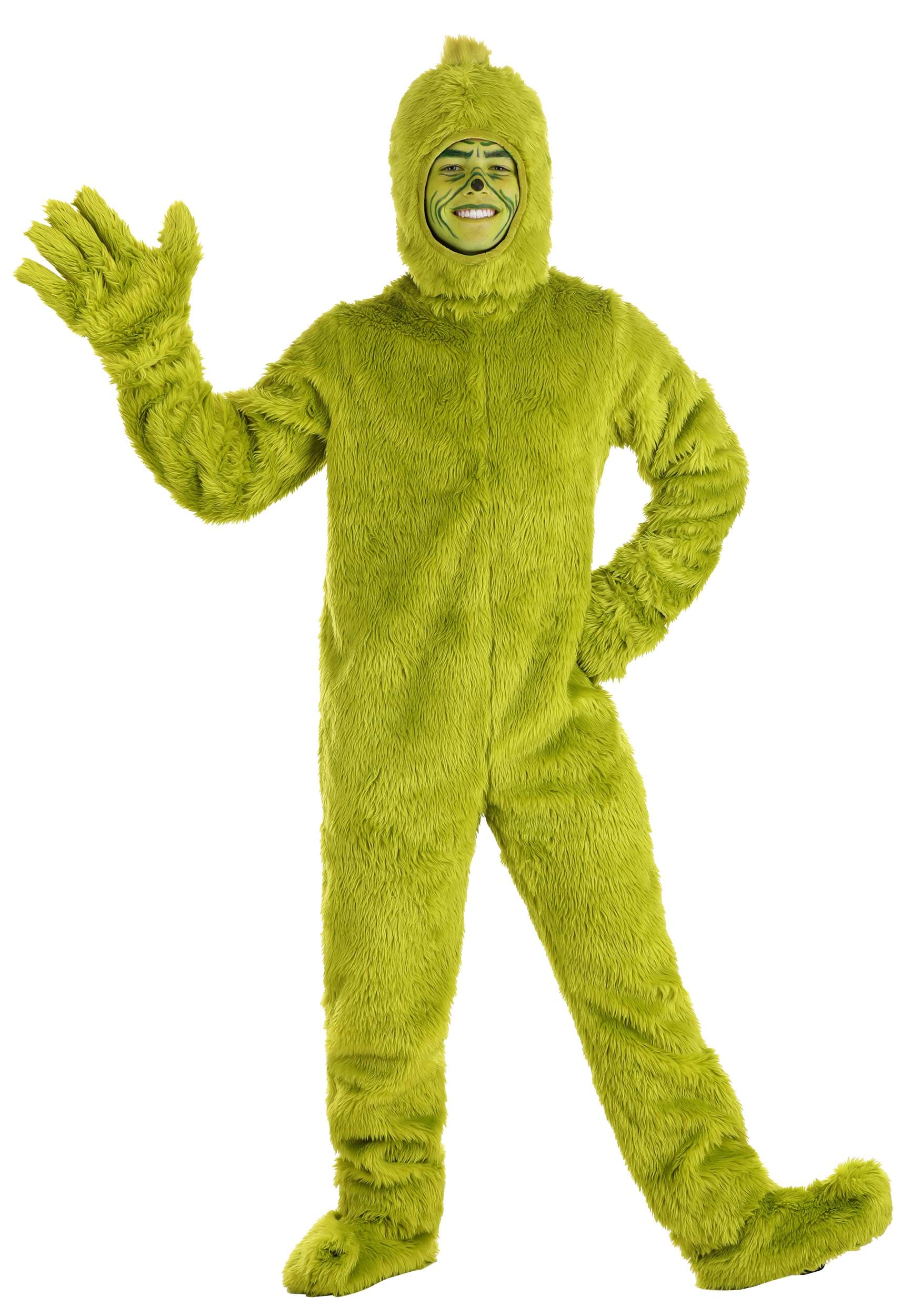 Dr. Seuss Grinch Open Face Costume for Adults 11 Dr. Seuss Grinch Open Face Costume for Adults