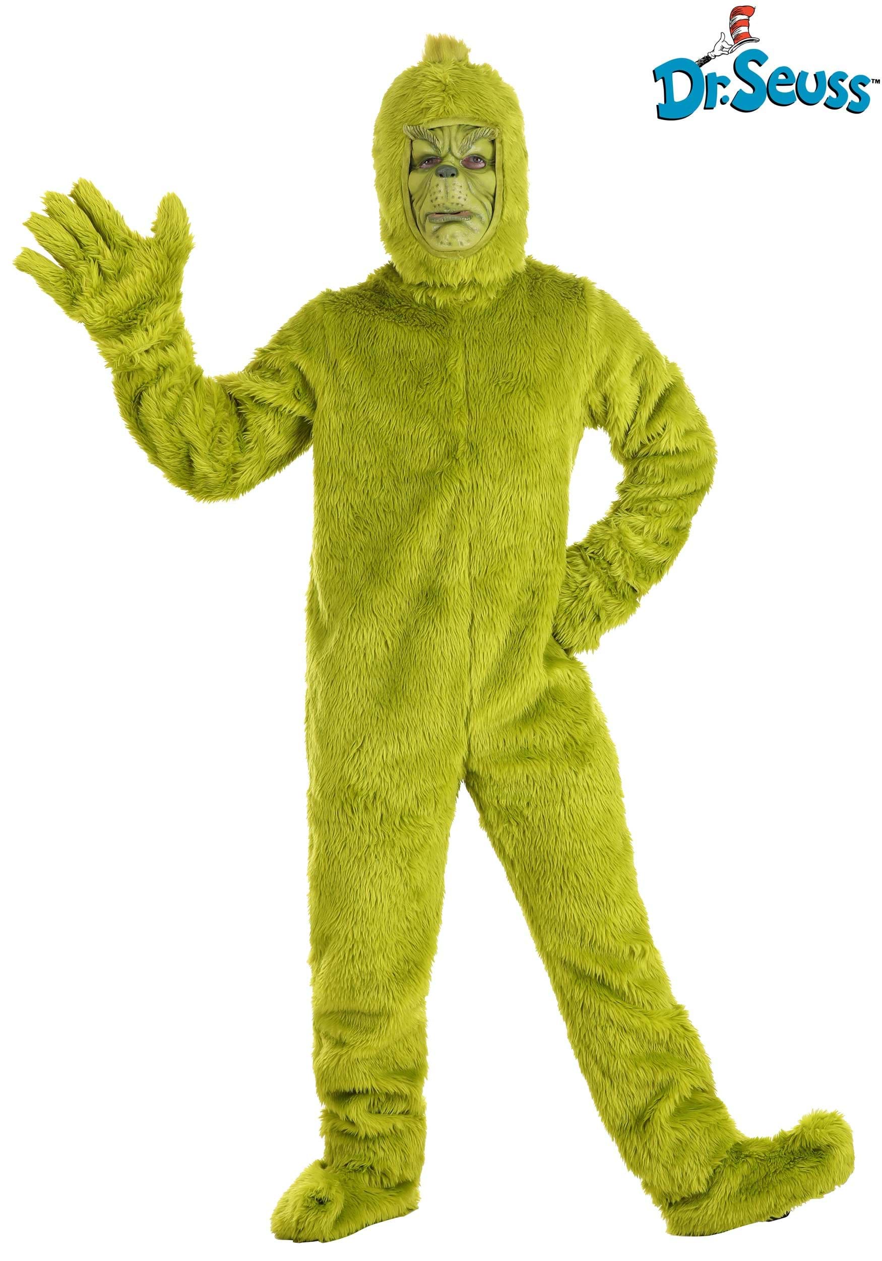 Dr. Seuss Grinch Open Face Costume for Adults 12 Dr. Seuss Grinch Open Face Costume for Adults