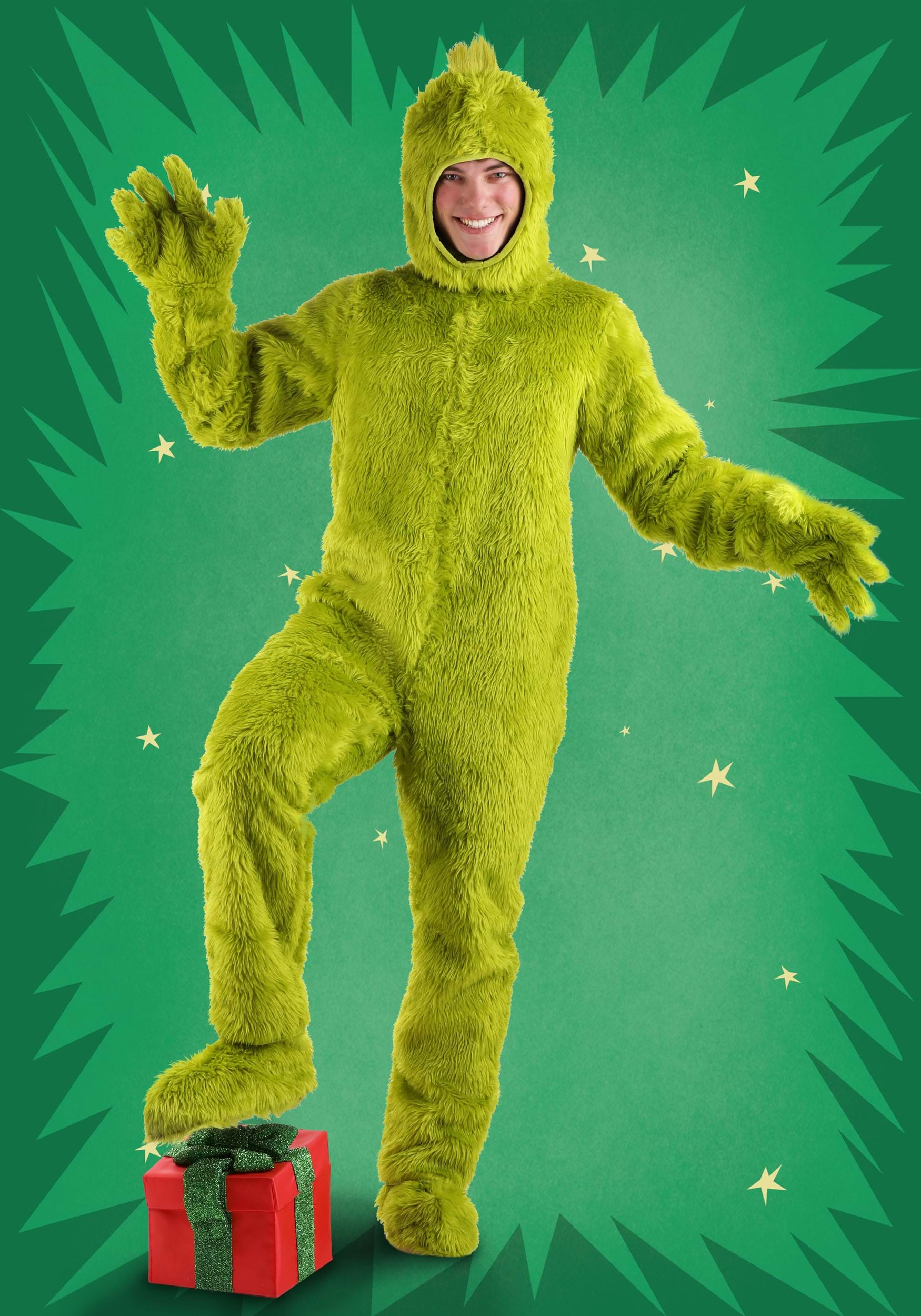 Dr. Seuss Grinch Open Face Costume for Adults 2 Dr. Seuss Grinch Open Face Costume for Adults
