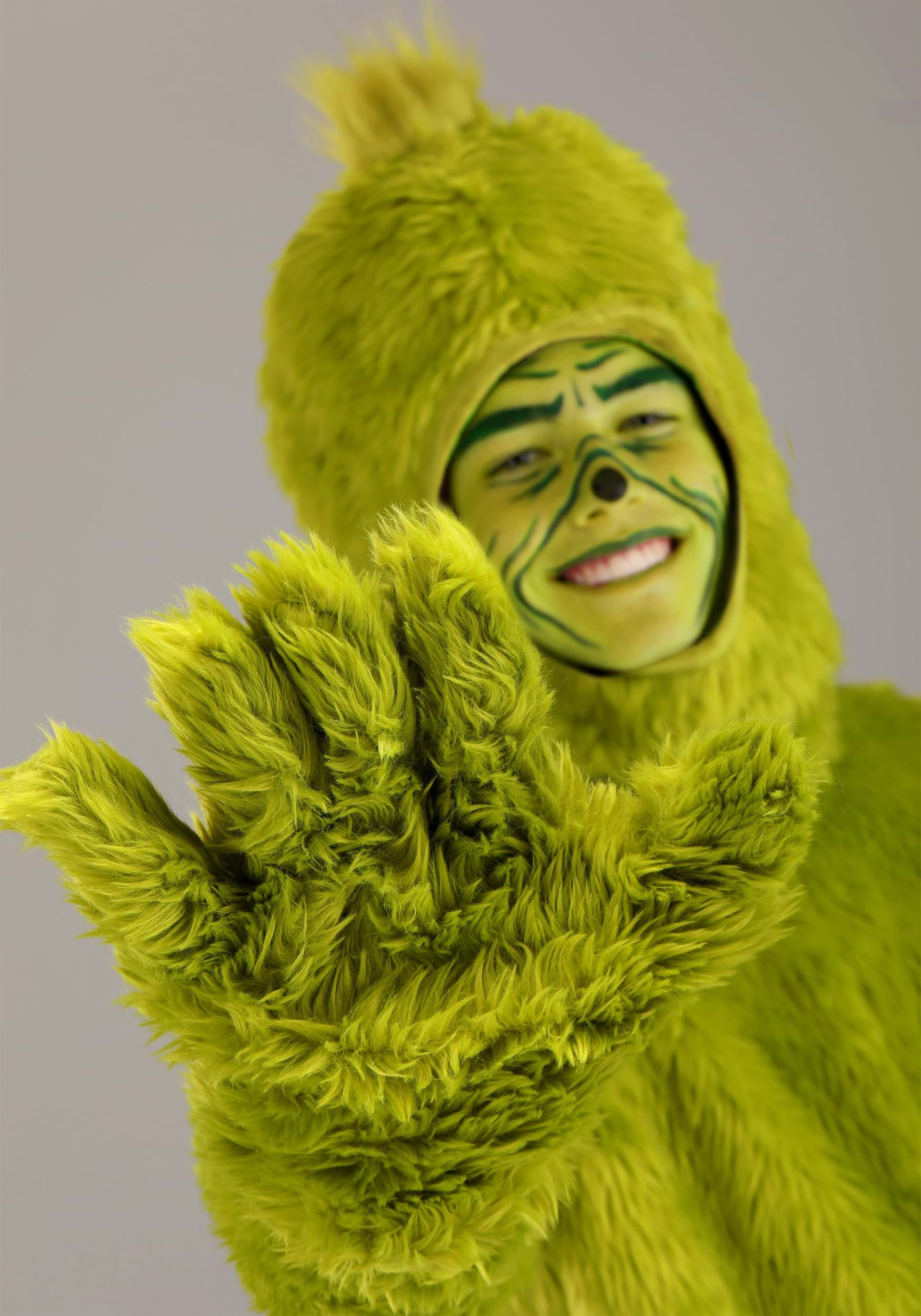 Dr. Seuss Grinch Open Face Costume for Adults 8 Dr. Seuss Grinch Open Face Costume for Adults