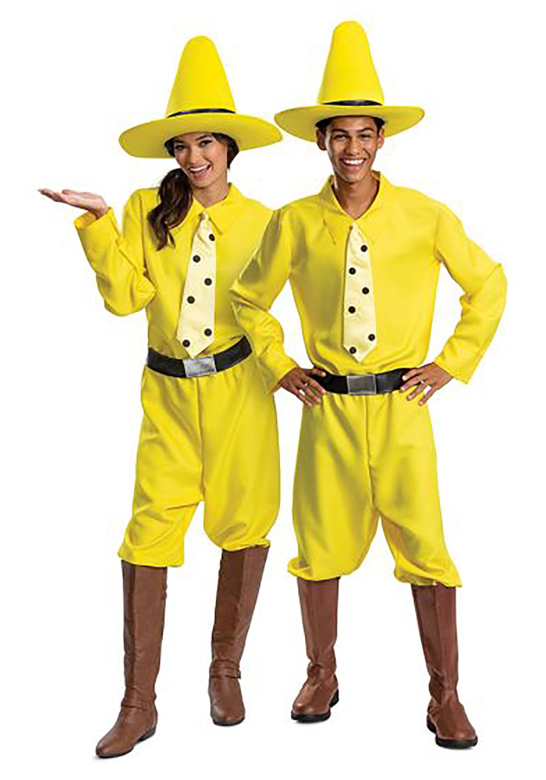 Curious George Person in the Yellow Hat Costume for Adults 1 Curious George Person in the Yellow Hat Costume for Adults