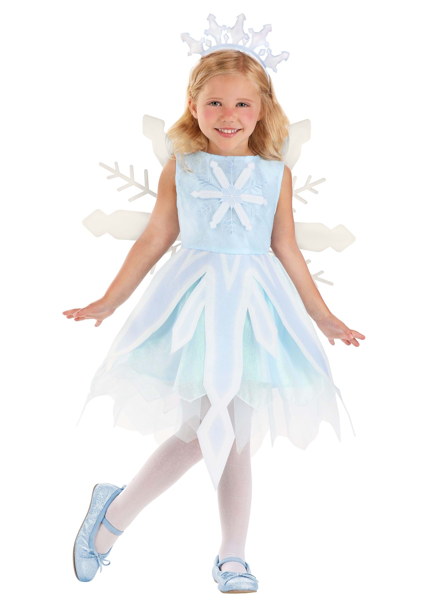 Shimmering Snowflake Girl's Toddler Costume Dress 1 Shimmering Snowflake Girl's Toddler Costume Dress