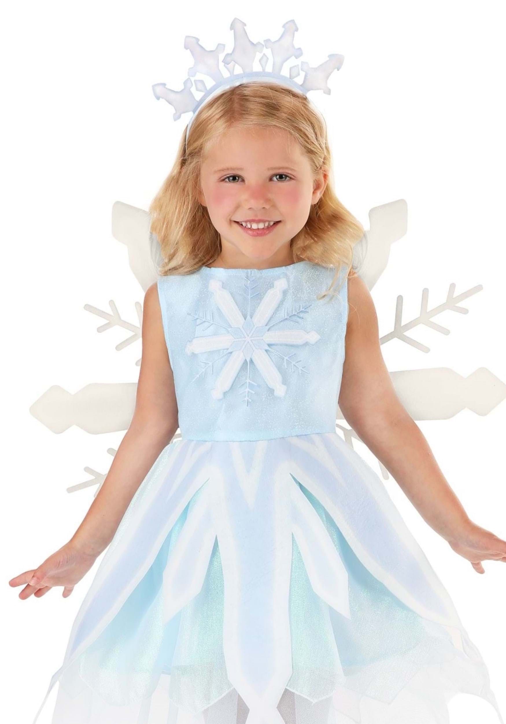 Shimmering Snowflake Girl's Toddler Costume Dress 3 Shimmering Snowflake Girl's Toddler Costume Dress