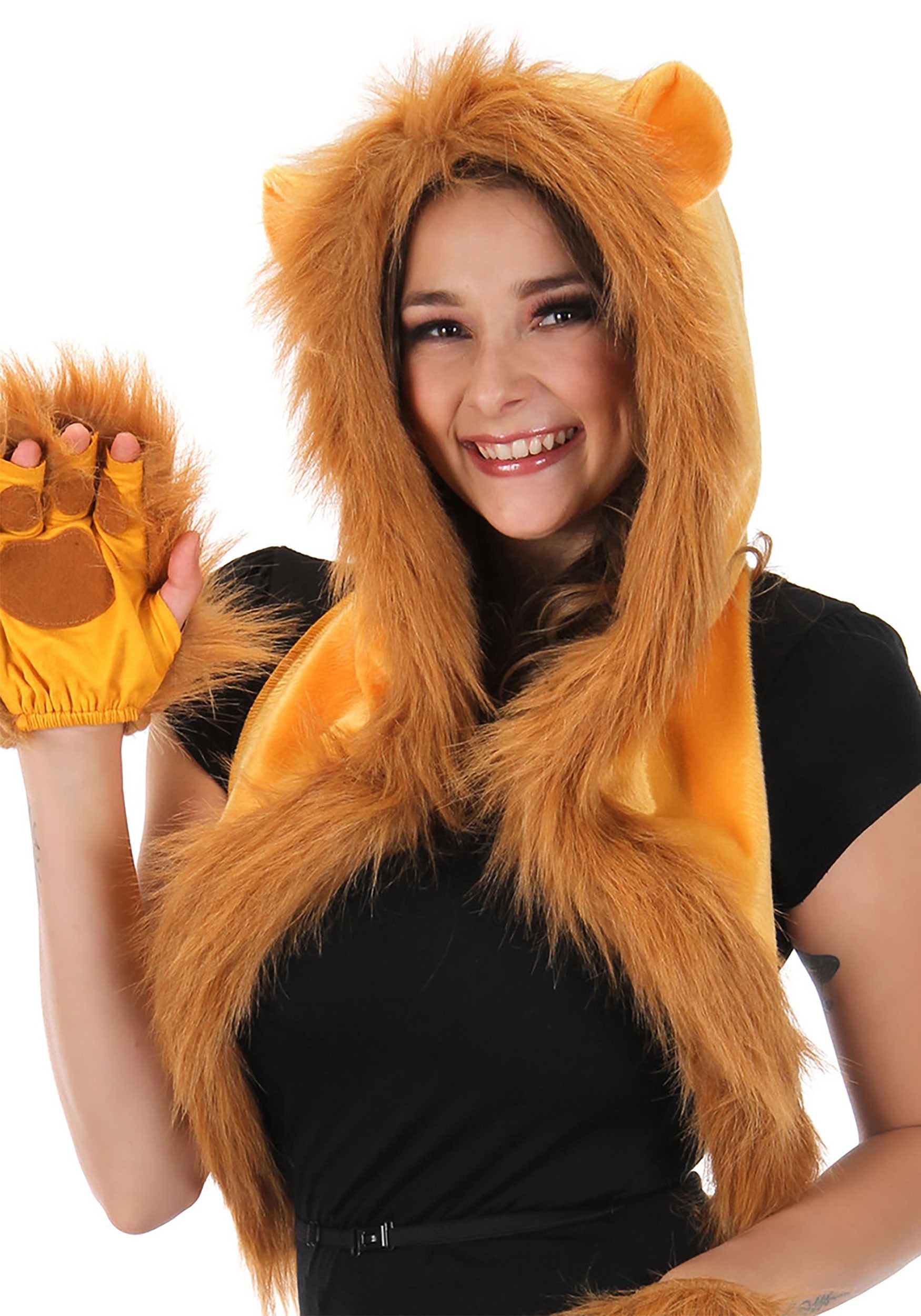 Furry Lion Costume Hood Accessory