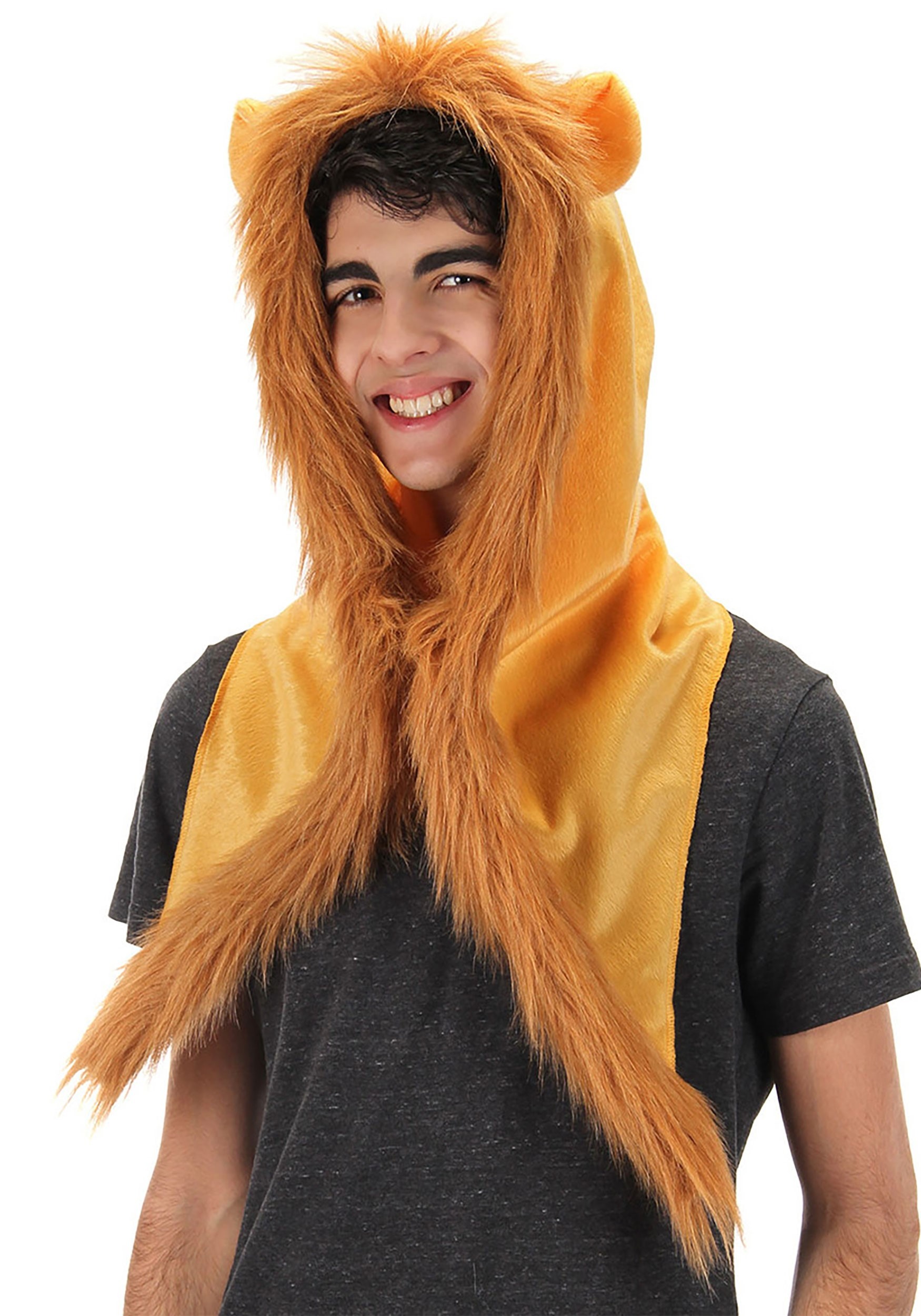 Furry Lion Costume Hood Accessory