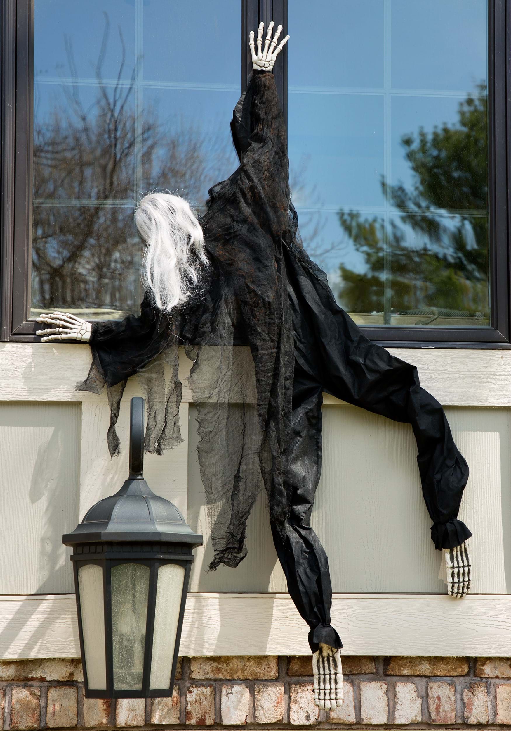 5FT Black Climbing Undead Skeleton Halloween Prop