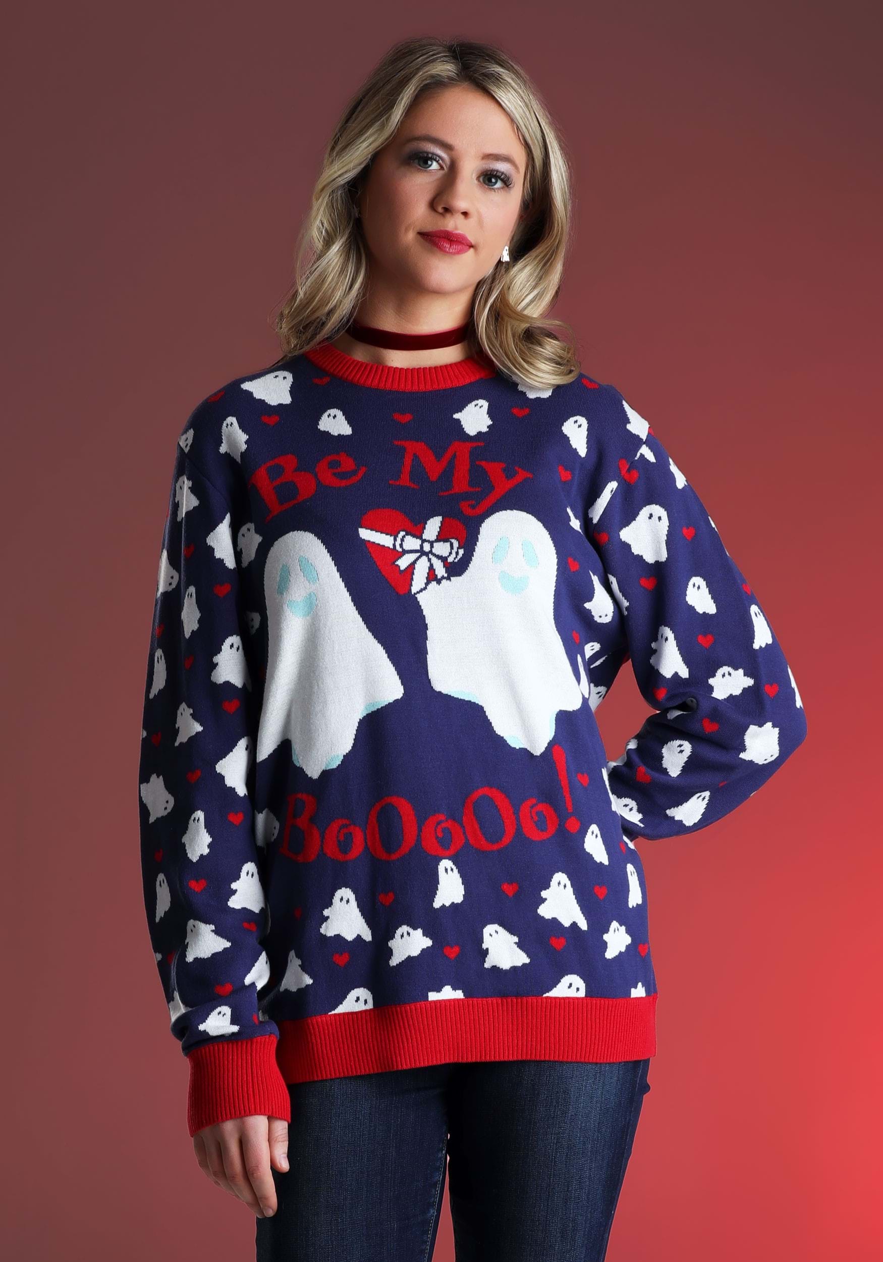 Be My Boo Valentine's Day Adult Sweater