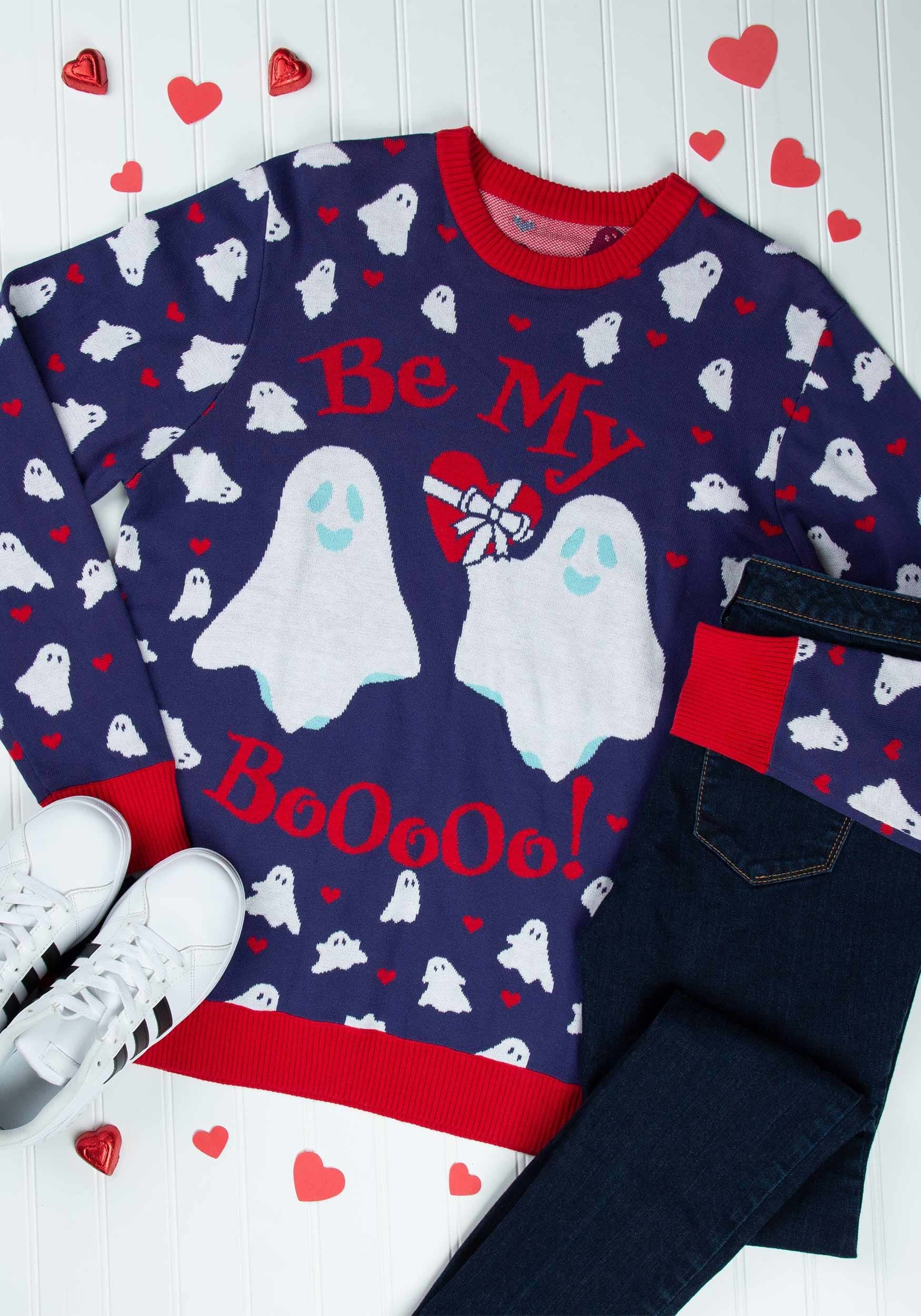Be My Boo Valentine's Day Adult Sweater 11 Be My Boo Valentine's Day Adult Sweater