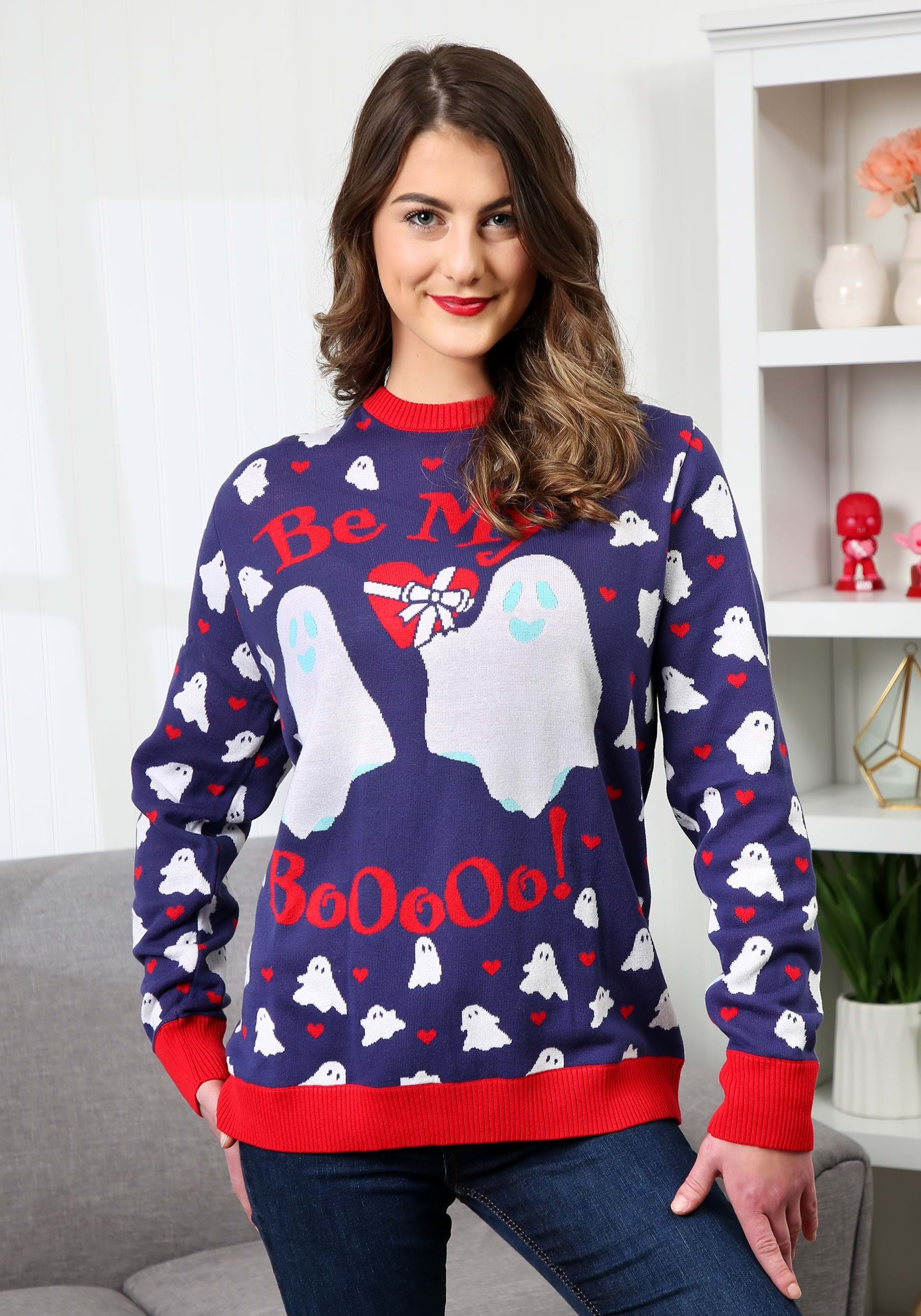 Be My Boo Valentine's Day Adult Sweater 3 Be My Boo Valentine's Day Adult Sweater