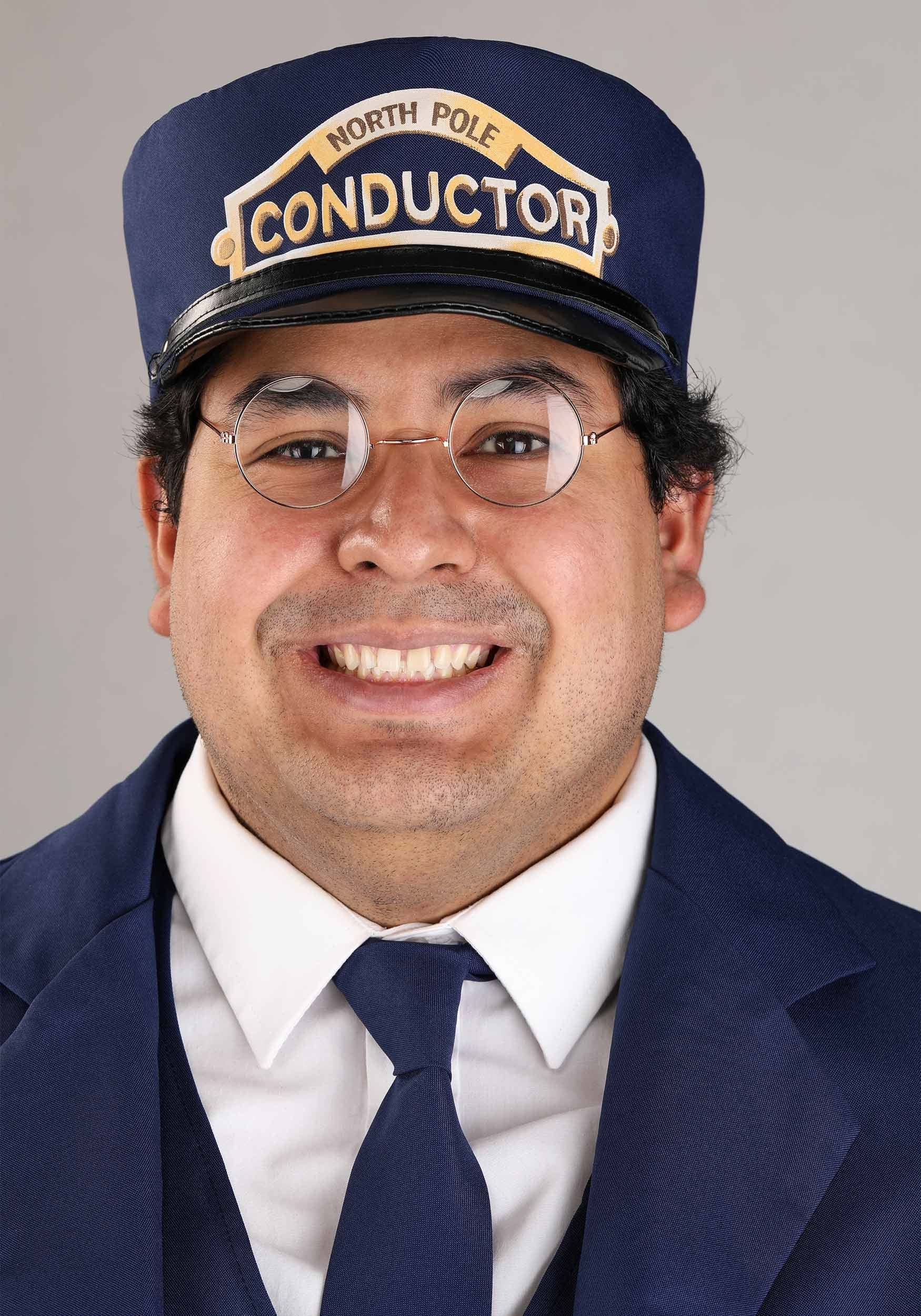 Men's Plus Size North Pole Train Conductor Costume