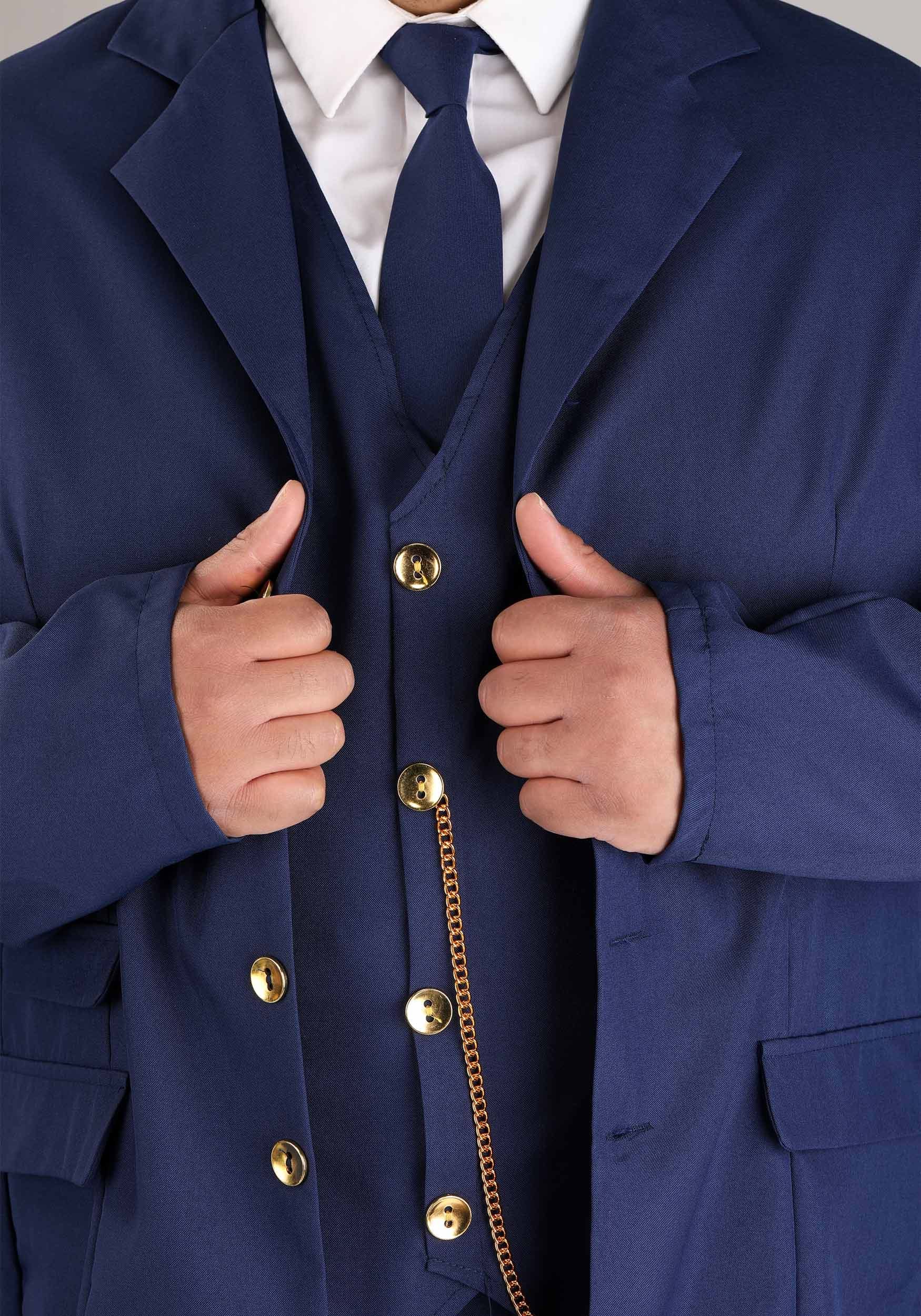 Men's Plus Size North Pole Train Conductor Costume