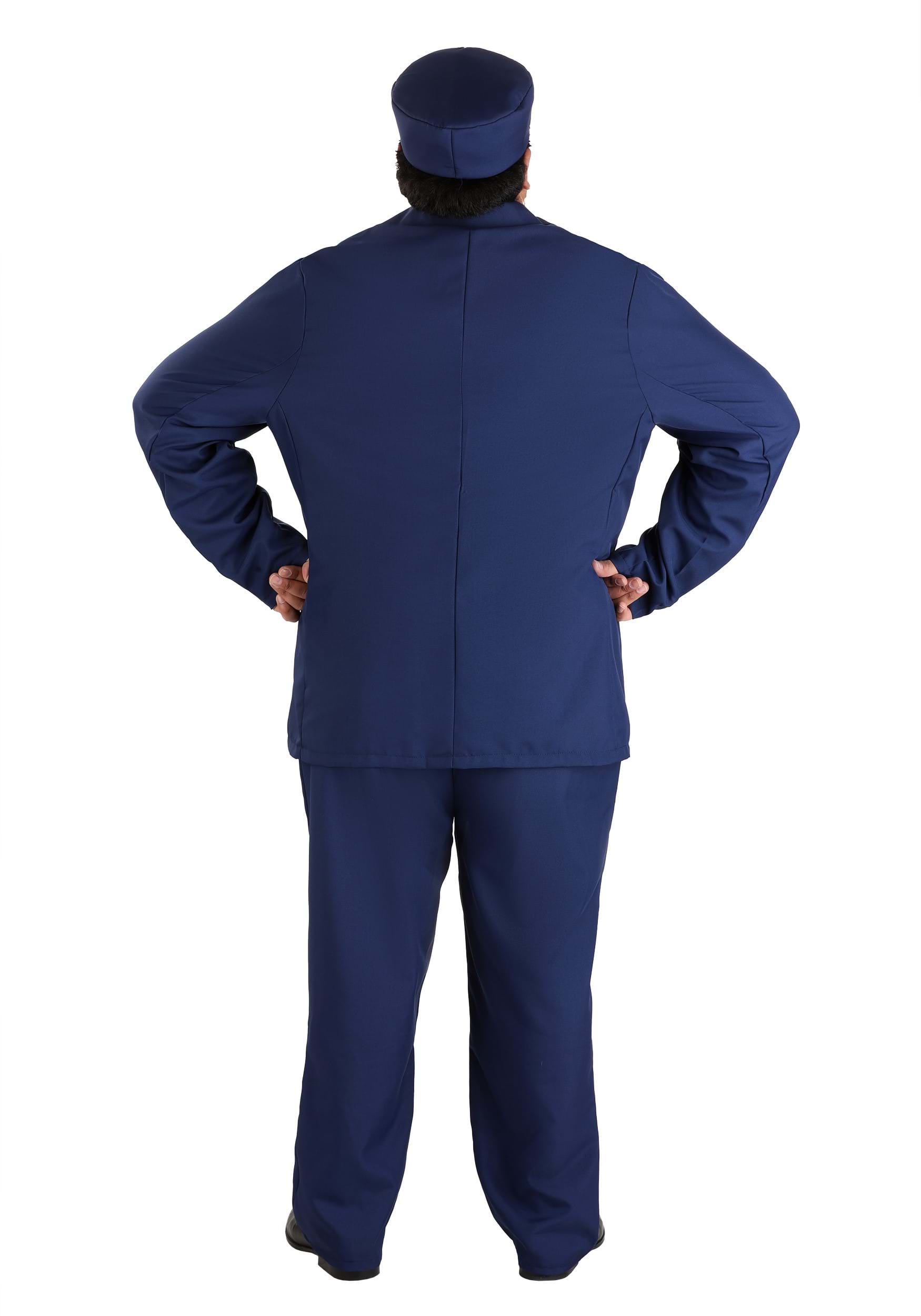 Men's Plus Size North Pole Train Conductor Costume