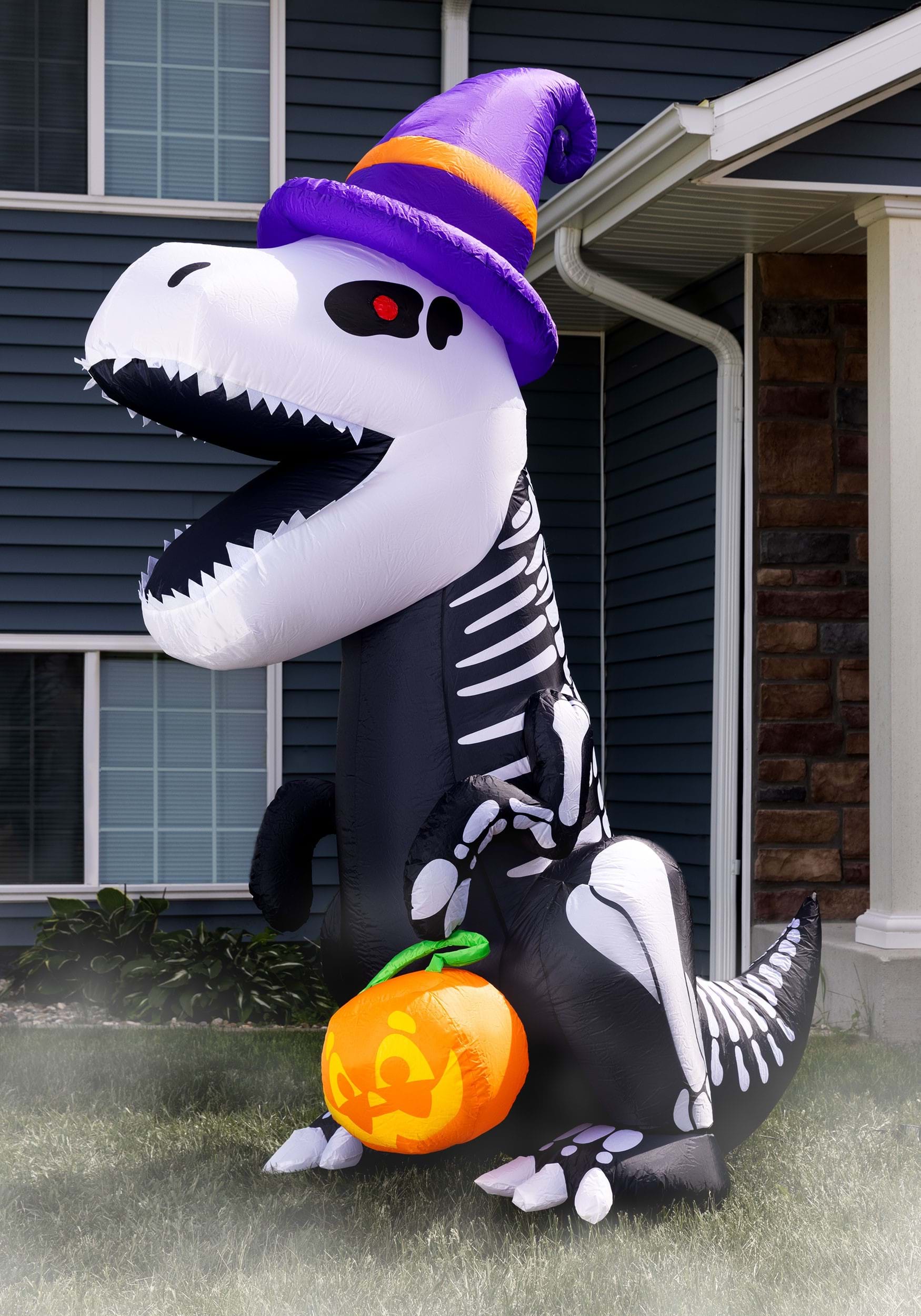 Inflatable 8FT Skeleton T-Rex Halloween Decoration 1 Inflatable 8FT Skeleton T-Rex Halloween Decoration