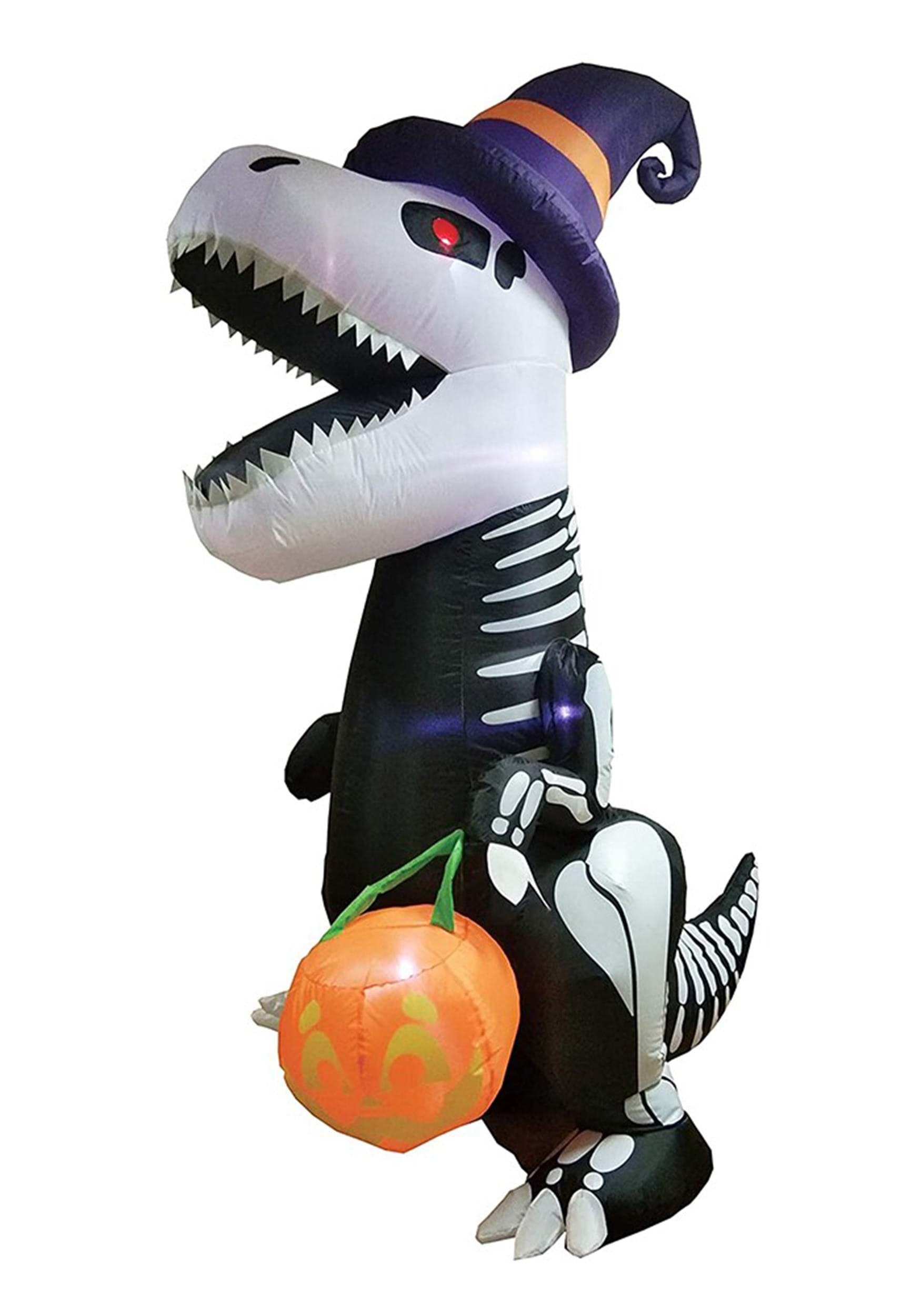 Inflatable 8FT Skeleton T-Rex Halloween Decoration 2 Inflatable 8FT Skeleton T-Rex Halloween Decoration