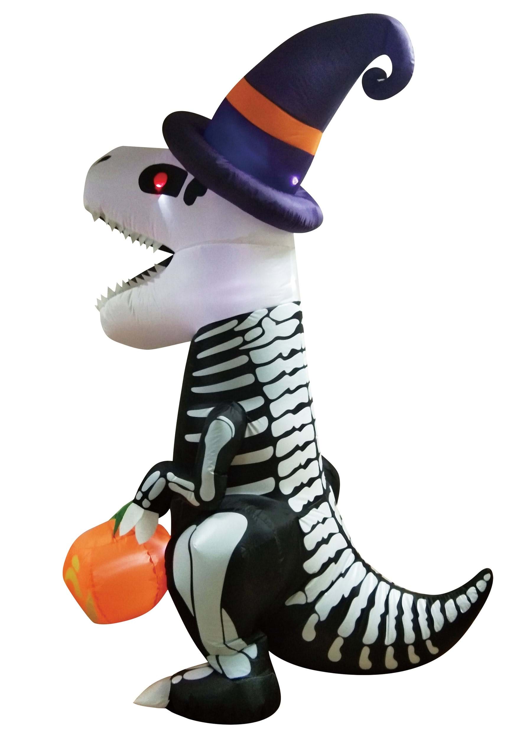 Inflatable 8FT Skeleton T-Rex Halloween Decoration 3 Inflatable 8FT Skeleton T-Rex Halloween Decoration