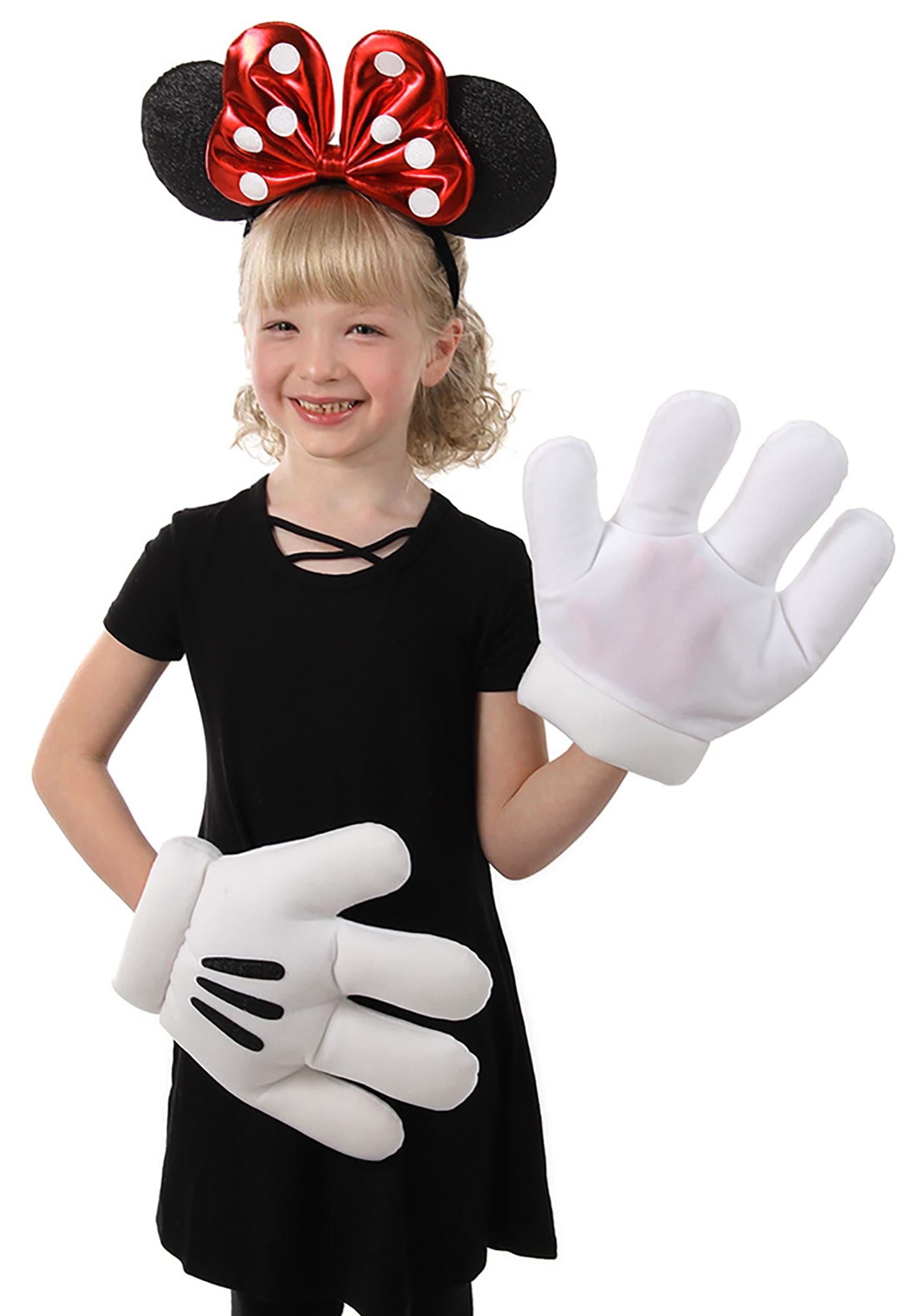 Minnie Mouse Glitter Headband and Gloves Set