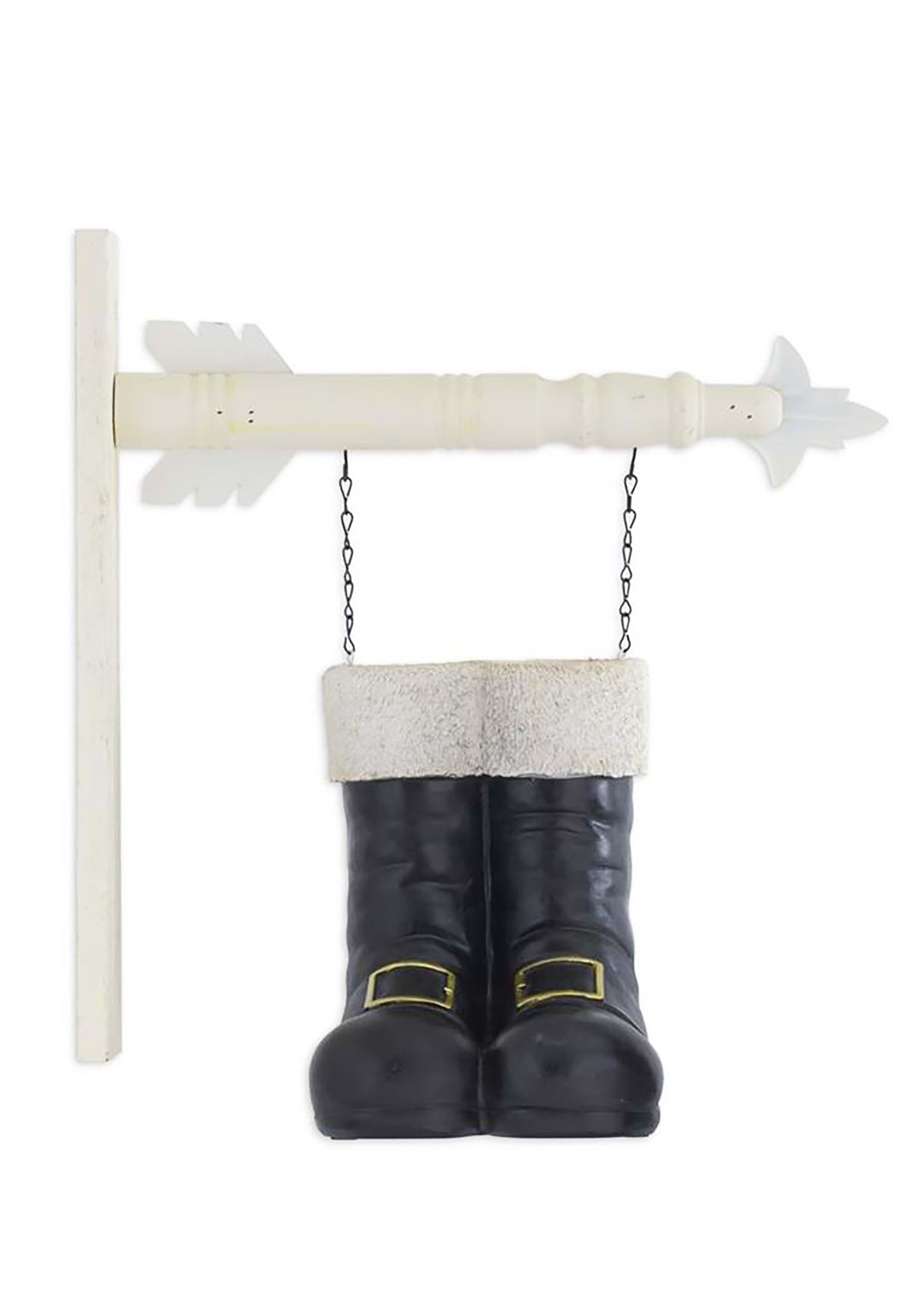 10 Inch Resin Santa Boots Arrow Figure