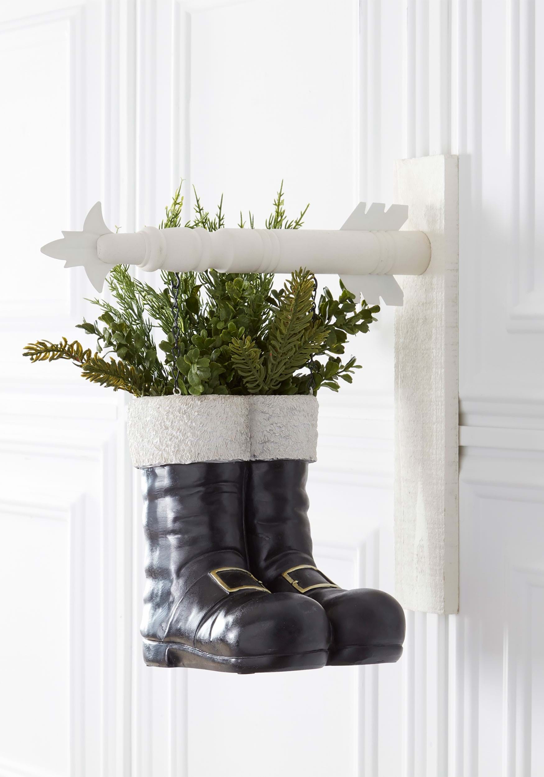 10 Inch Resin Santa Boots Arrow Figure