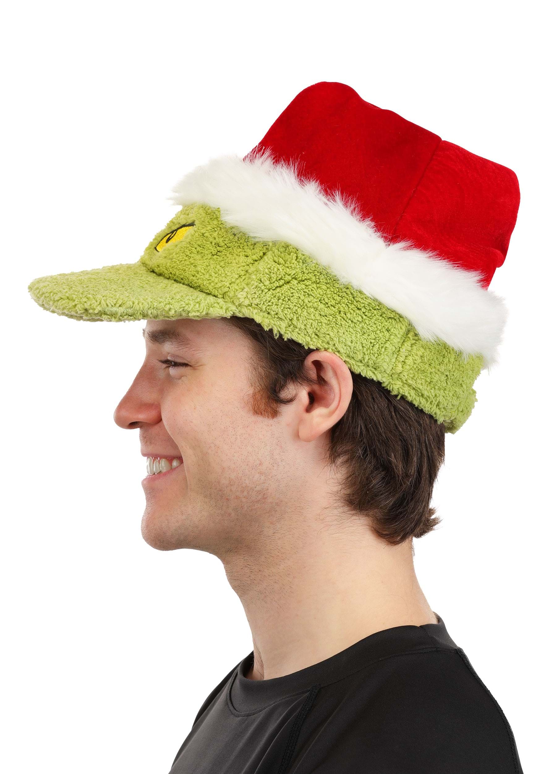 Adult Dr. Seuss Grinch Santa Fuzzy Cap