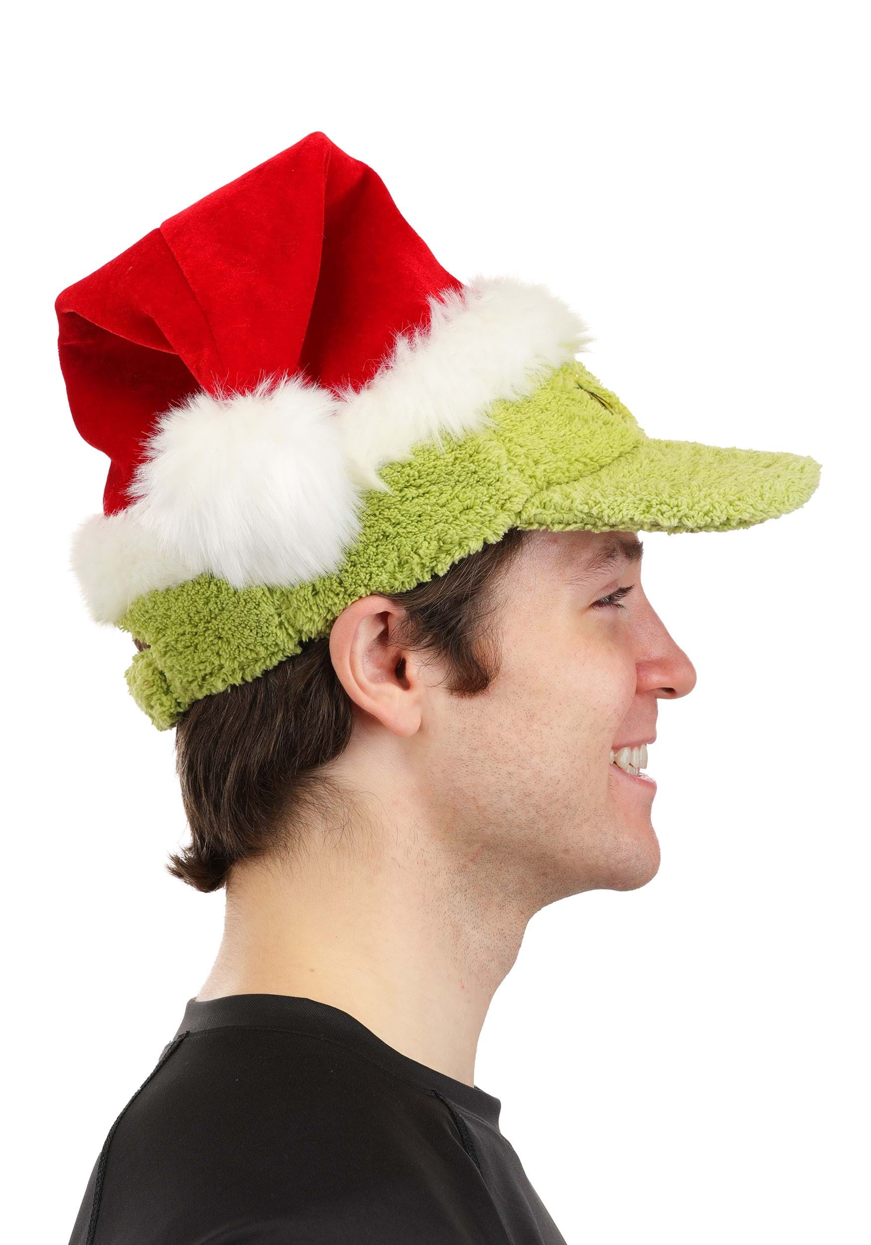 Adult Dr. Seuss Grinch Santa Fuzzy Cap