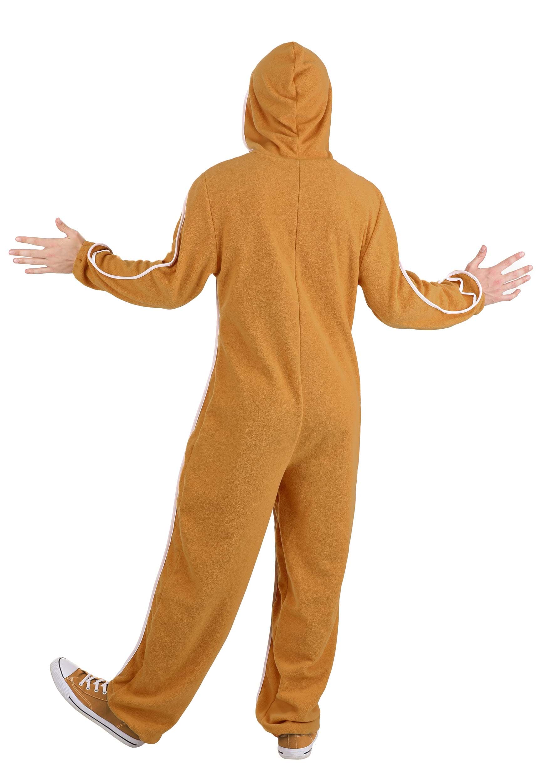 Gingerbread Man Onesie Costume for Adults 2 Gingerbread Man Onesie Costume for Adults