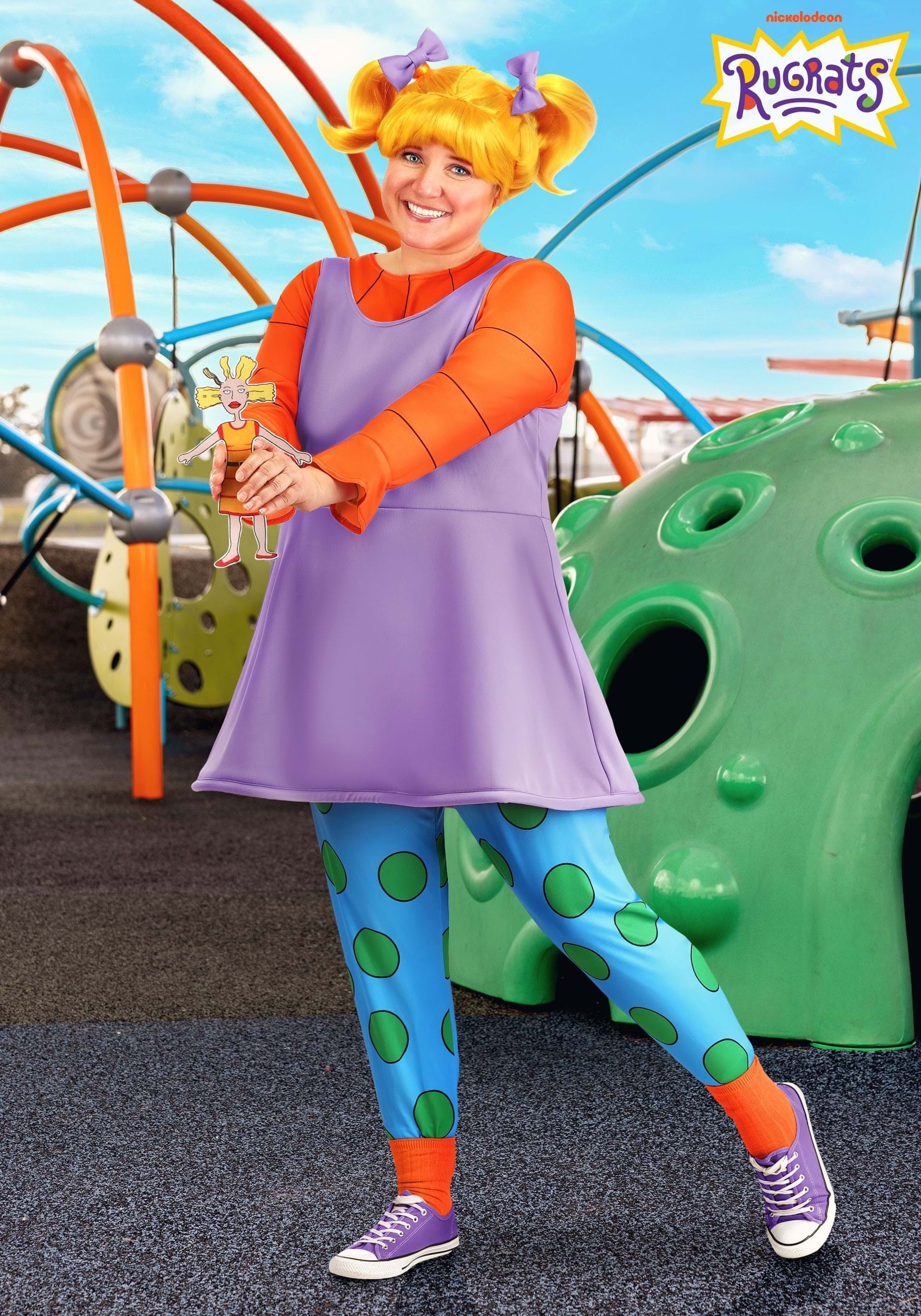 Women's Plus Size Nickelodeon Rugrats Angelica Costume