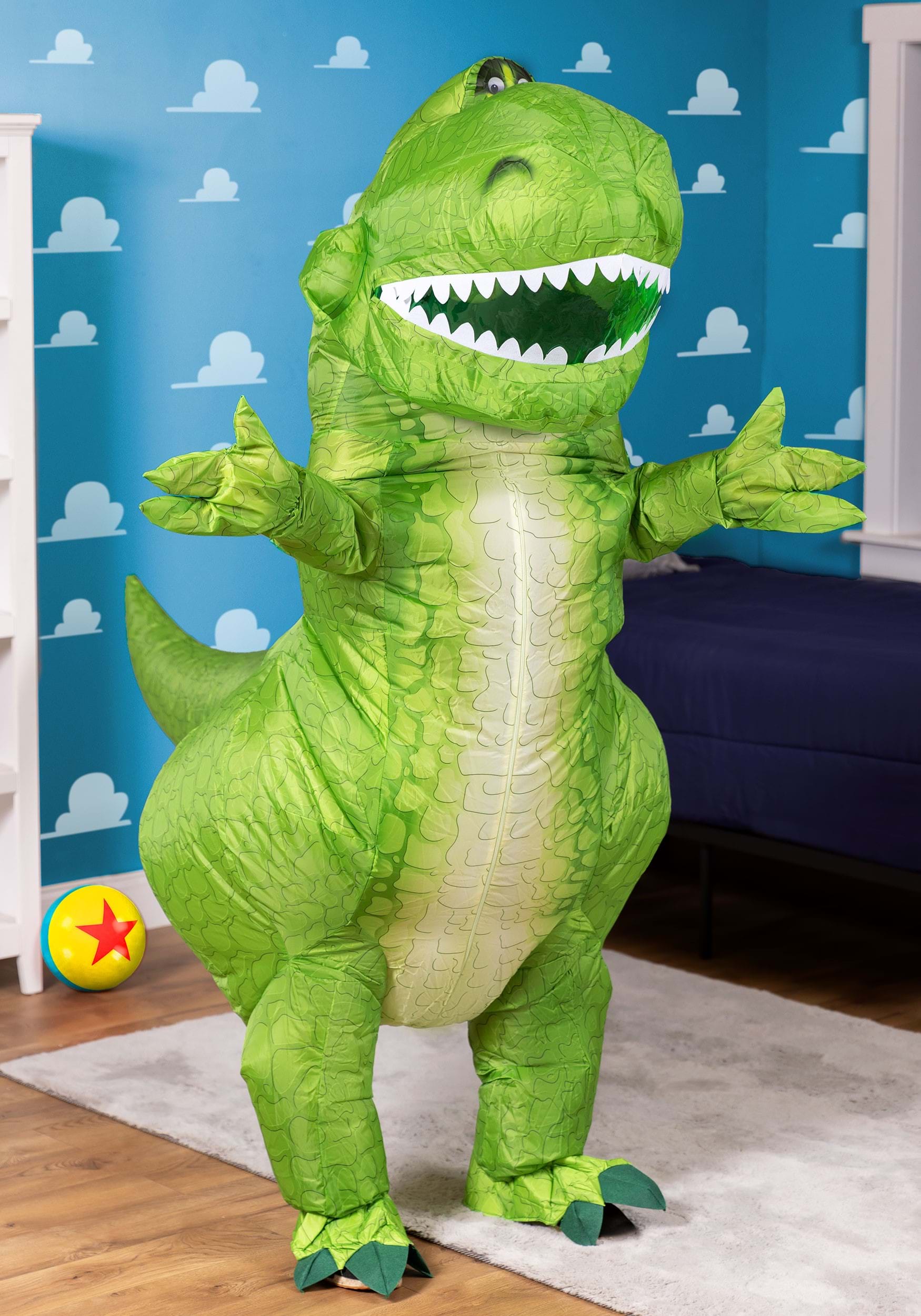 Toy Story Rex Adult Inflatable Costume 1 Toy Story Rex Adult Inflatable Costume