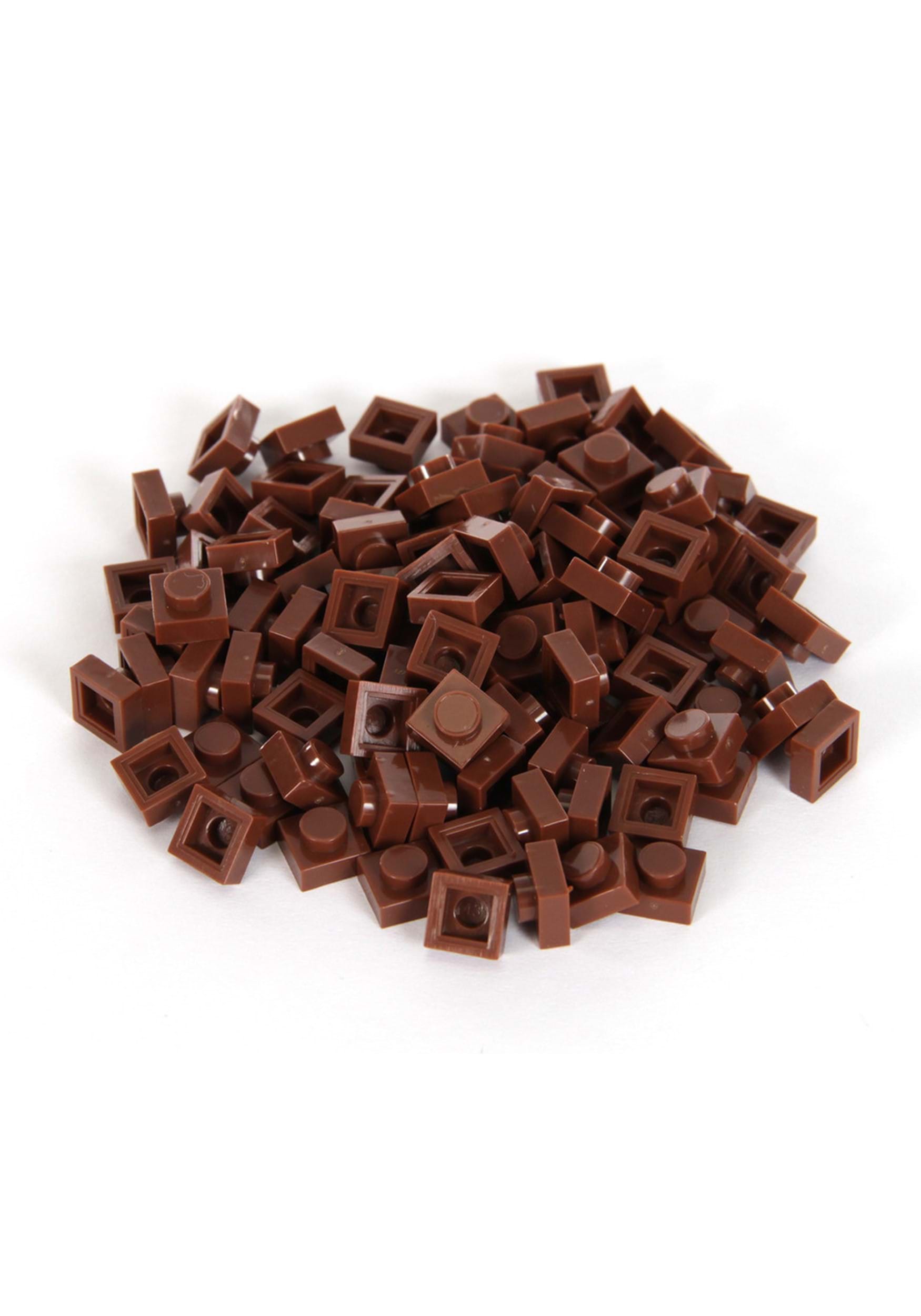 Brown 100 Pieces 1x1 Bricky Blocks