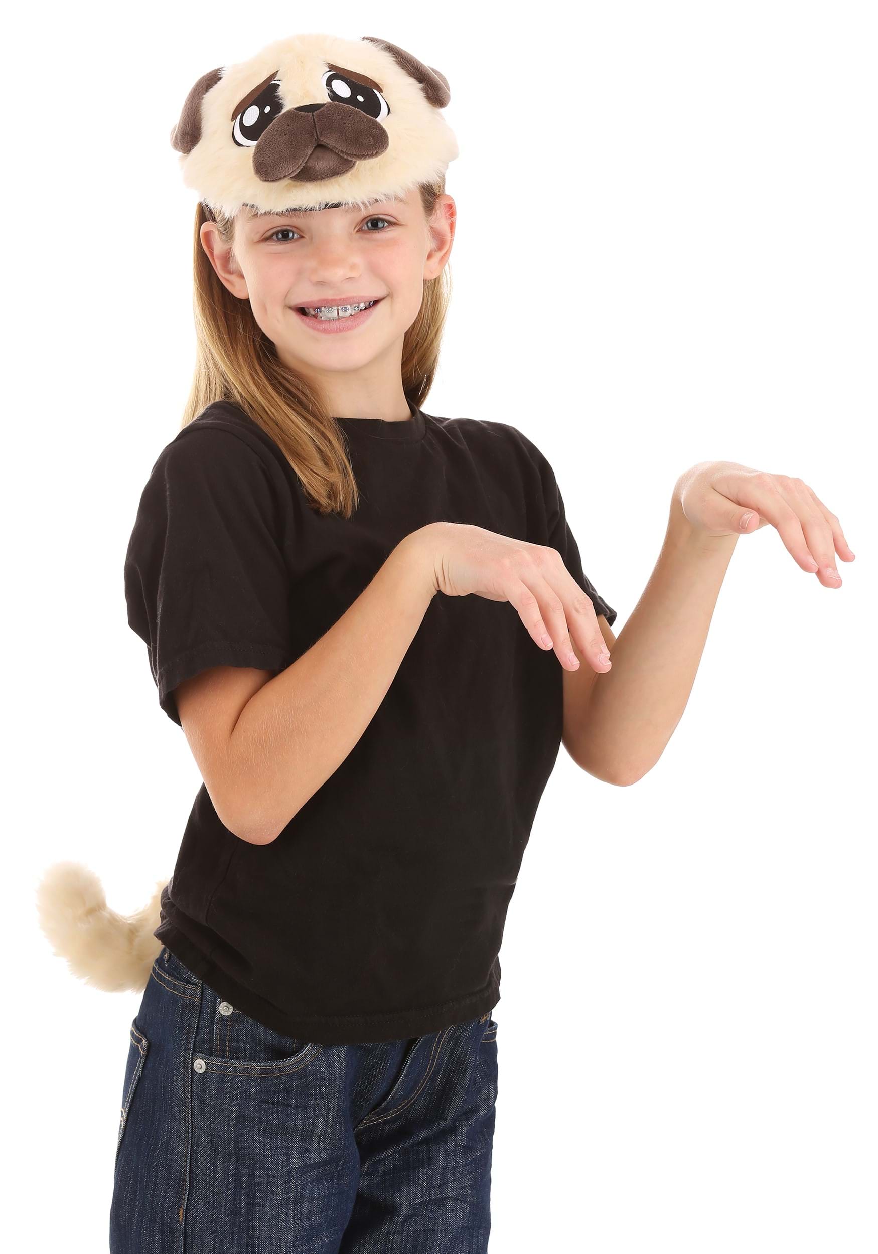 Pug Plush Headband And Tail Kit 8 Pug Plush Headband And Tail Kit