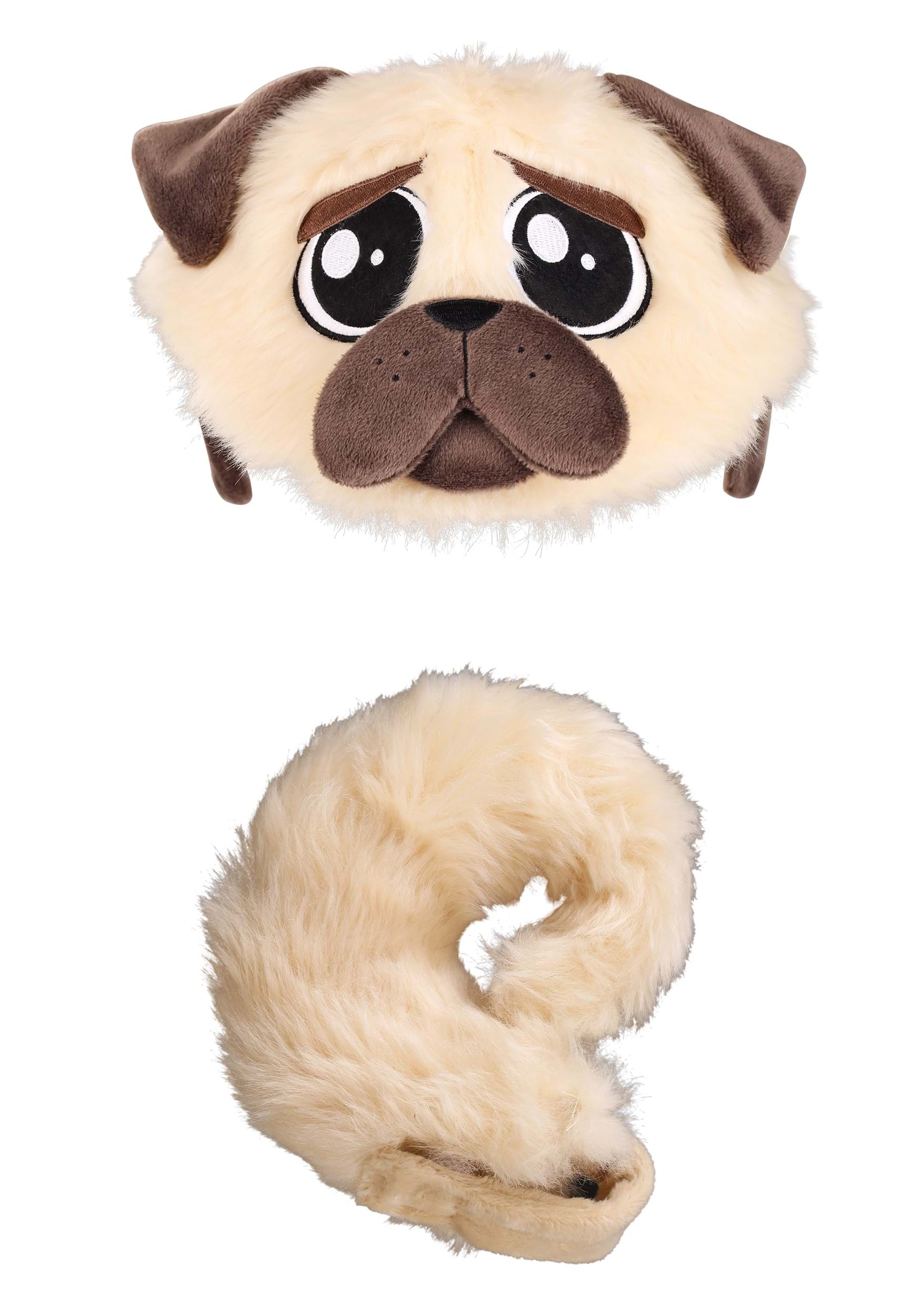 Pug Plush Headband And Tail Kit 9 Pug Plush Headband And Tail Kit