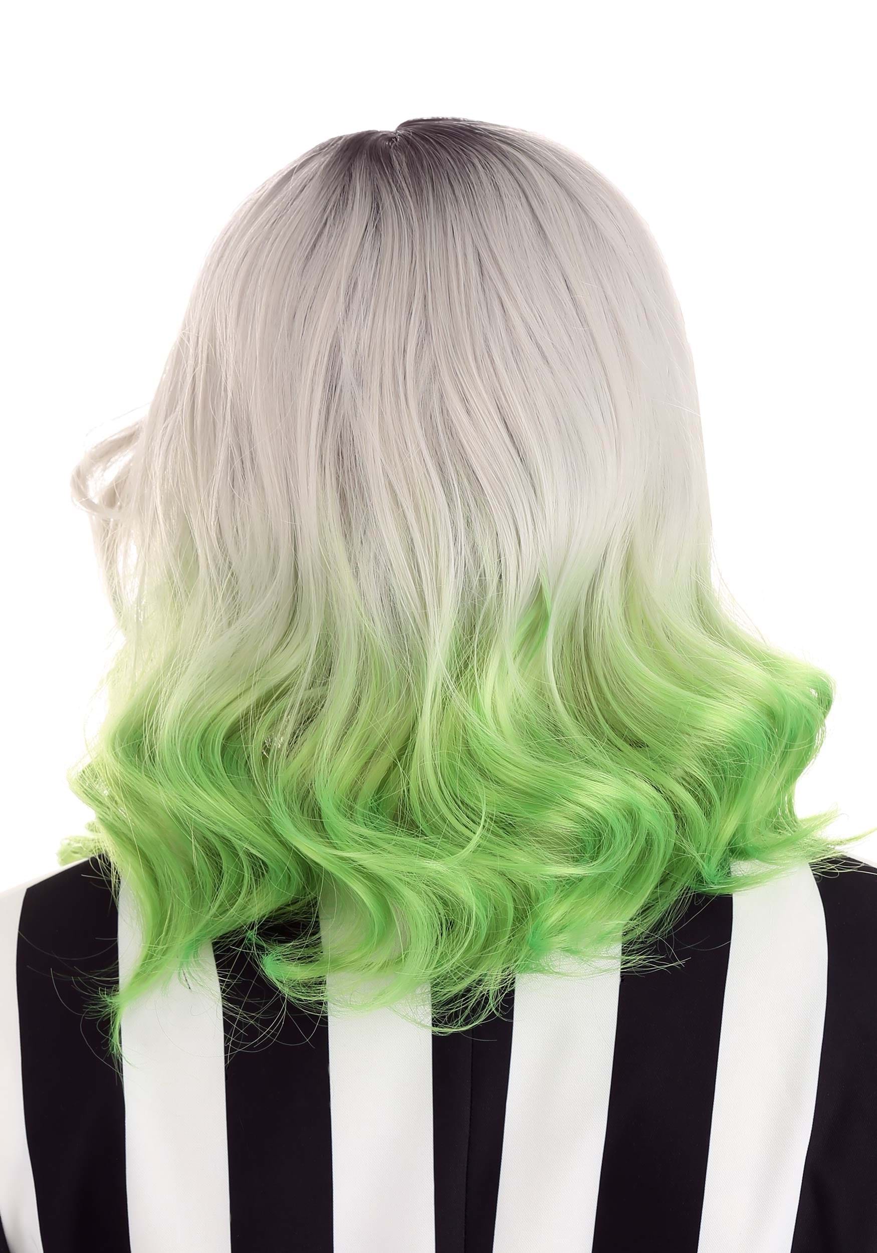 Grey and Green Ombre Wig for Women