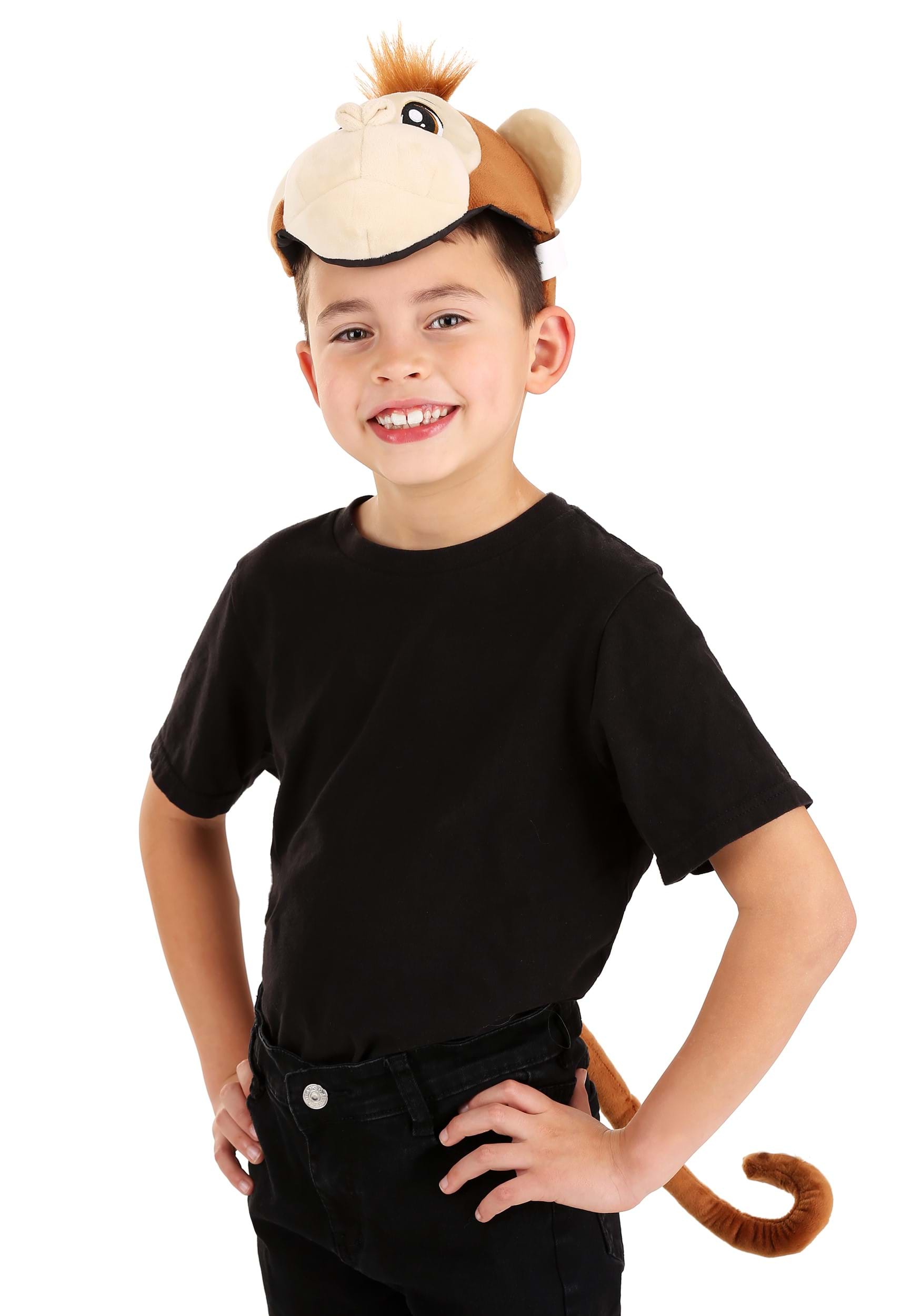 Soft Monkey Headband & Tail Accessory Costume Kit