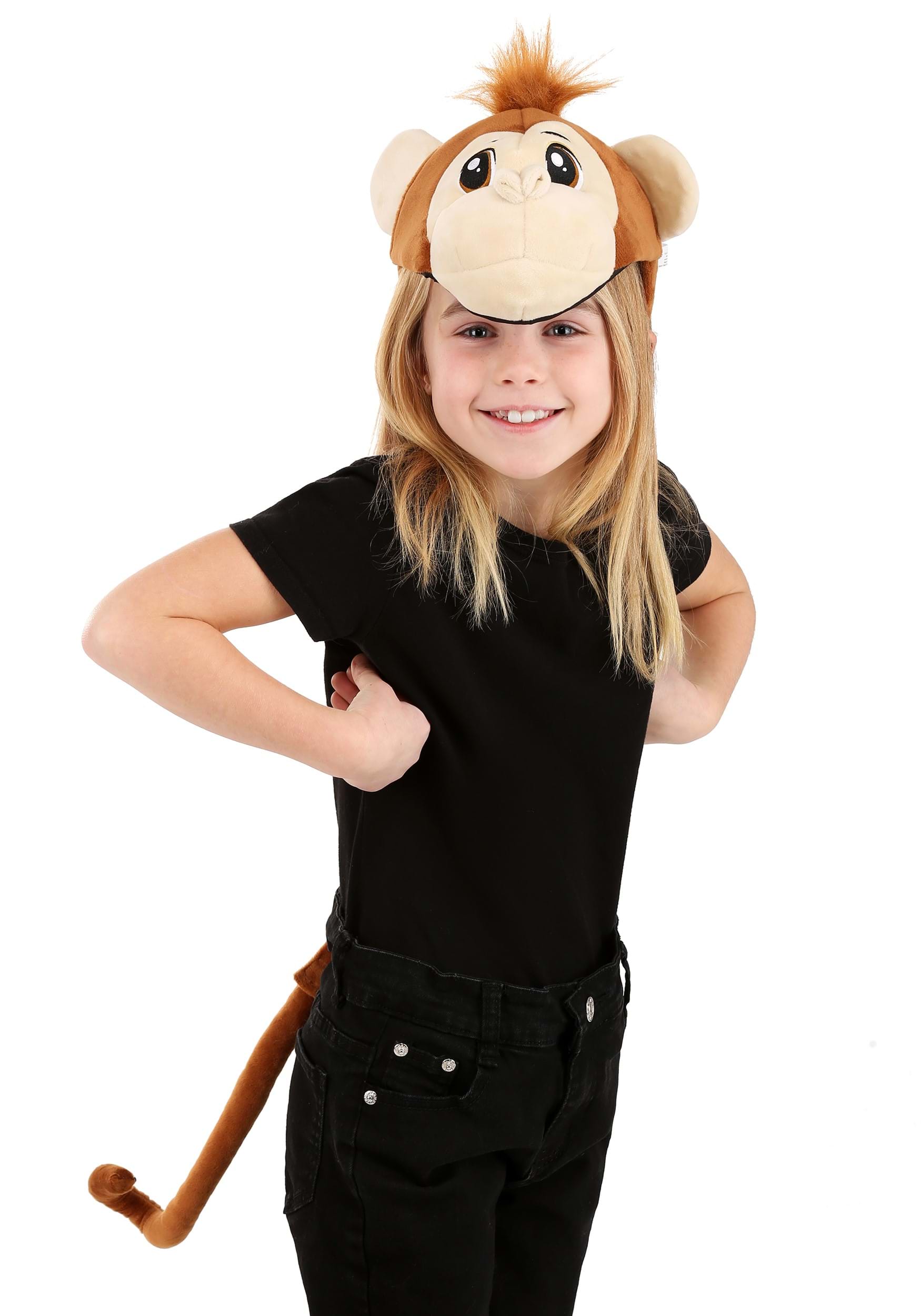 Soft Monkey Headband & Tail Accessory Costume Kit