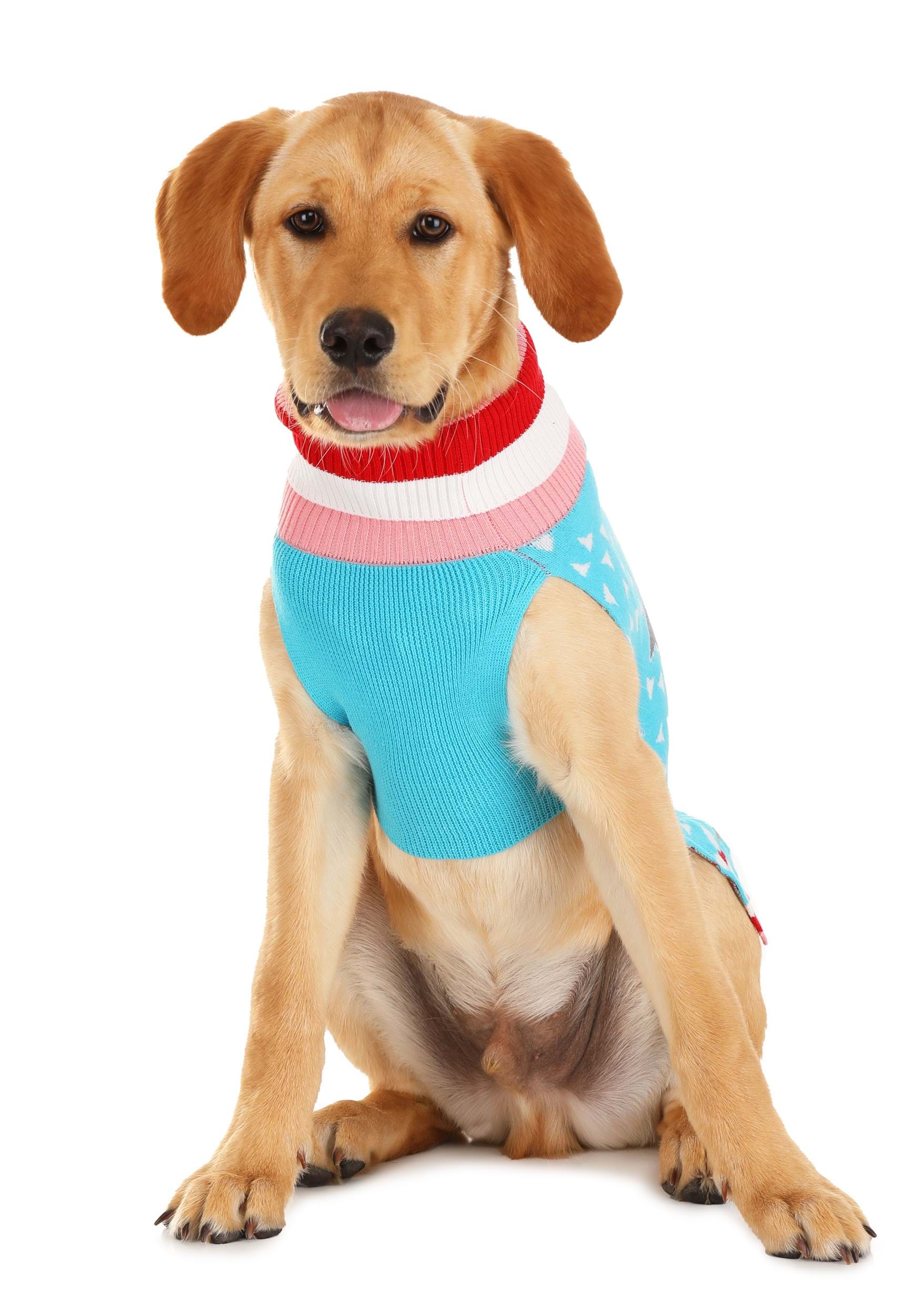 Santa vs Shark Christmas Sweater for Pets