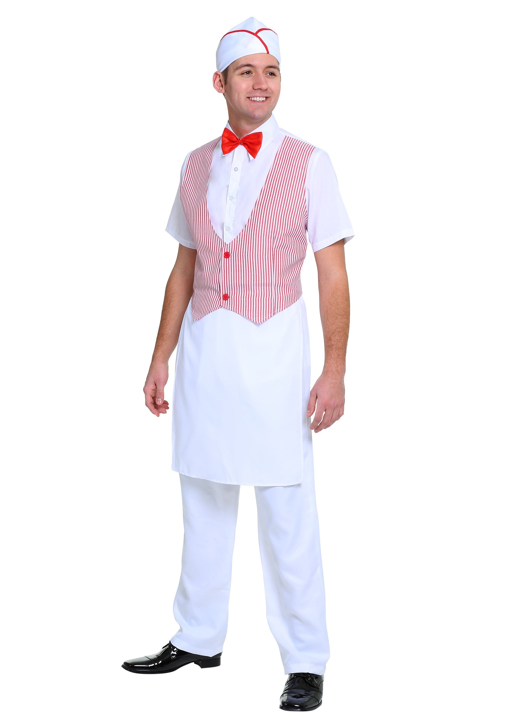 50's Retro Car Hop Waiter Costume for Men