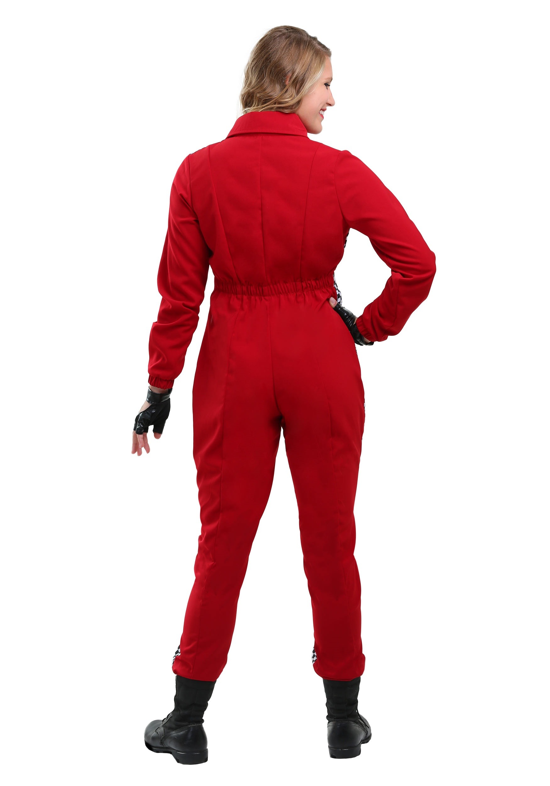 Plus Size Racer Jumpsuit Costume for Women 2 Plus Size Racer Jumpsuit Costume for Women