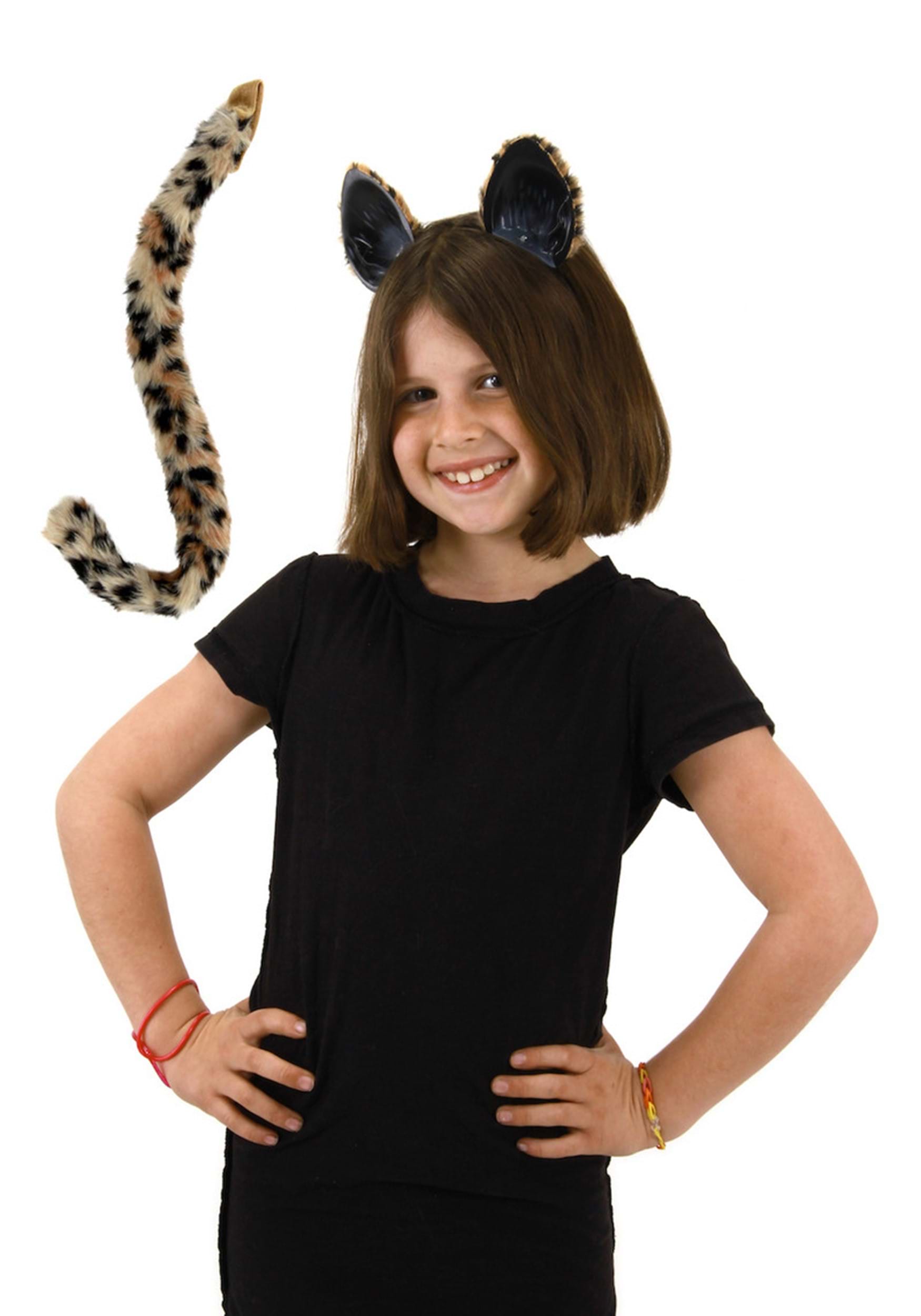 Cheetah Tail and Ears Costume Accessory Kit 2 Cheetah Tail and Ears Costume Accessory Kit
