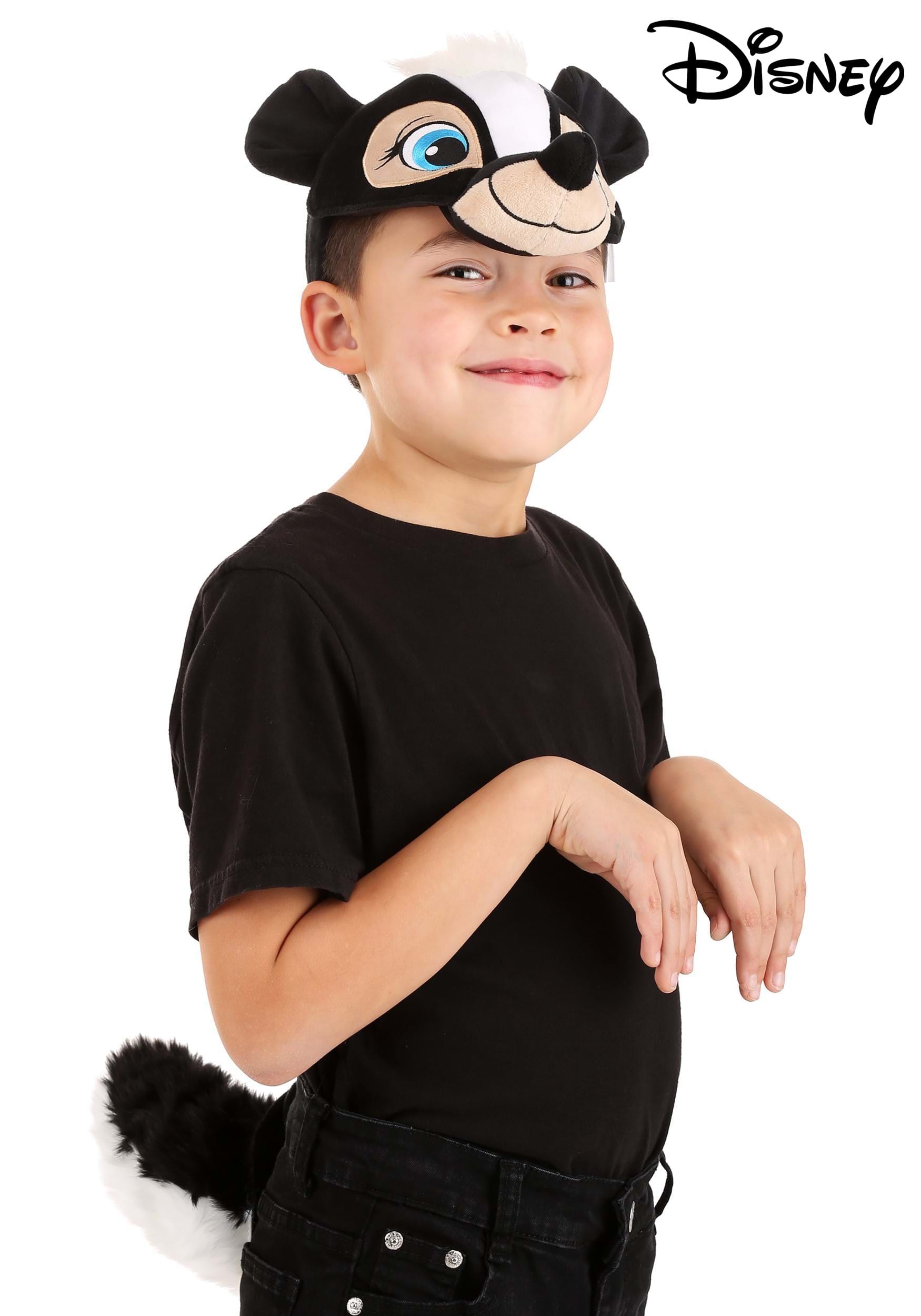 Disney Bambi Flower Soft Headband and Tail Skunk Costume Kit