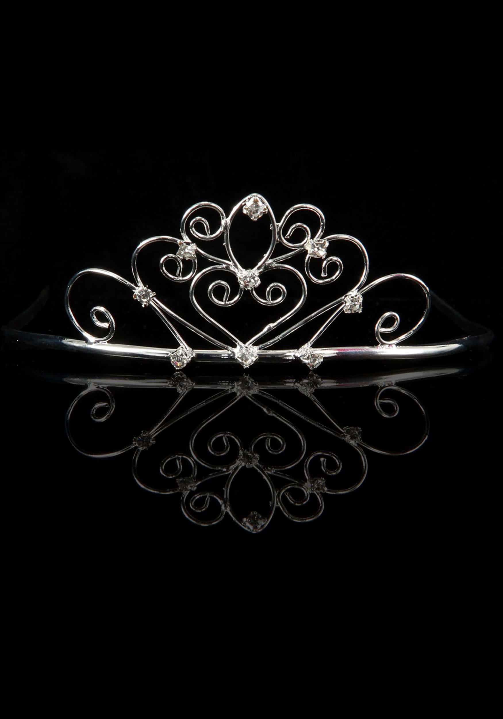 Silver Sweetheart Princess Tiara 1.5" 2 Silver Sweetheart Princess Tiara 1.5"