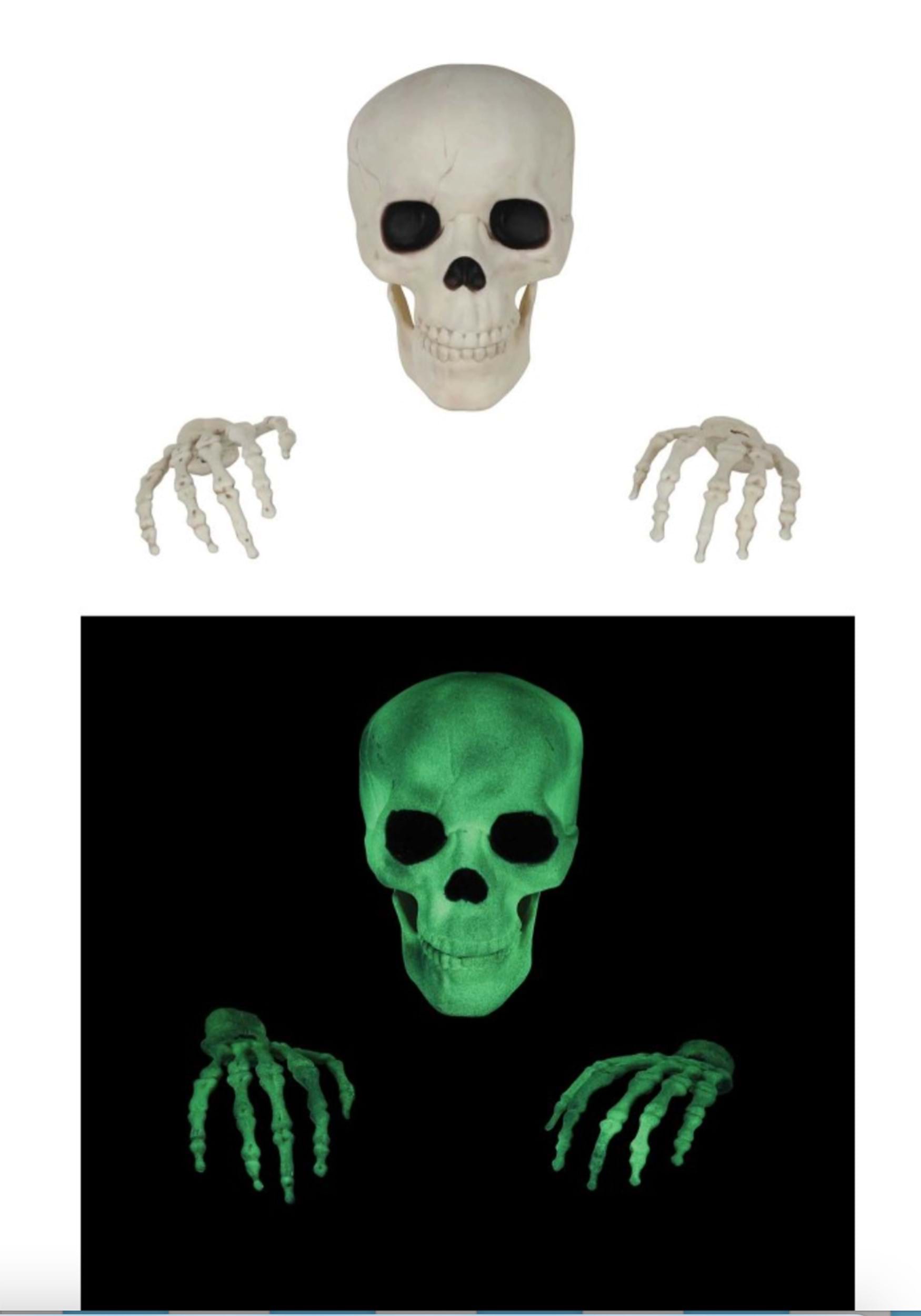 Glow in the Dark Thru the Wall Skeleton Indoor Decoration