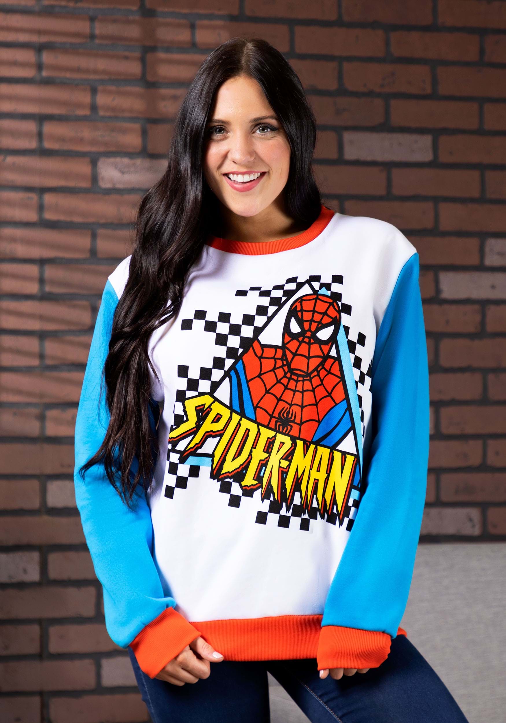 Adult Cakeworthy Unisex Spider-Man Color Block Sweater
