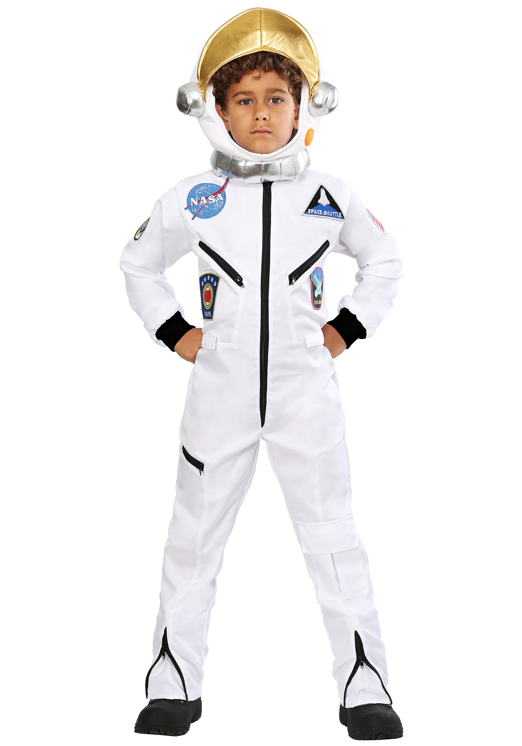 White Astronaut Jumpsuit Costume for Kids
