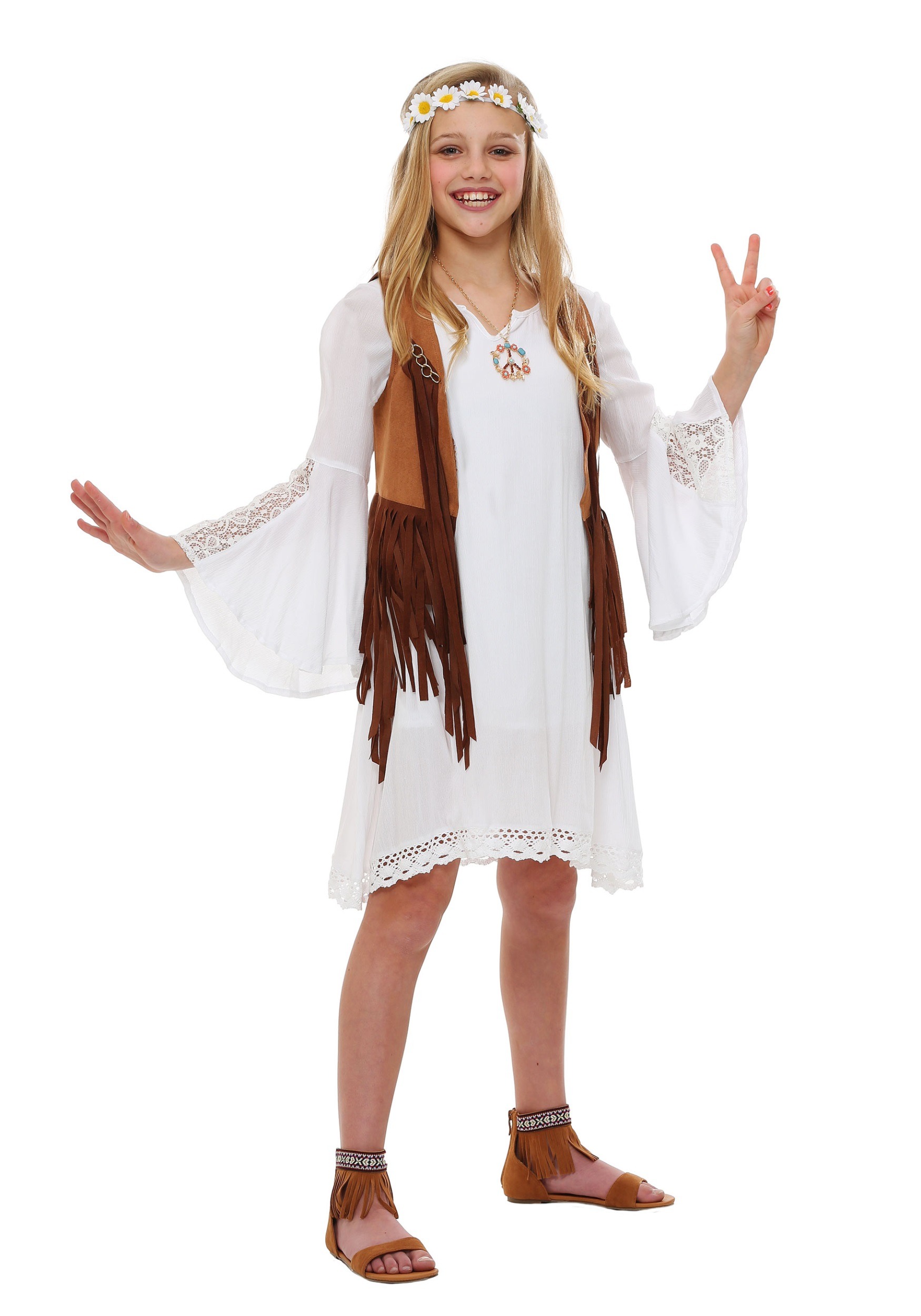 Bohemian Flower Child Girls Costume
